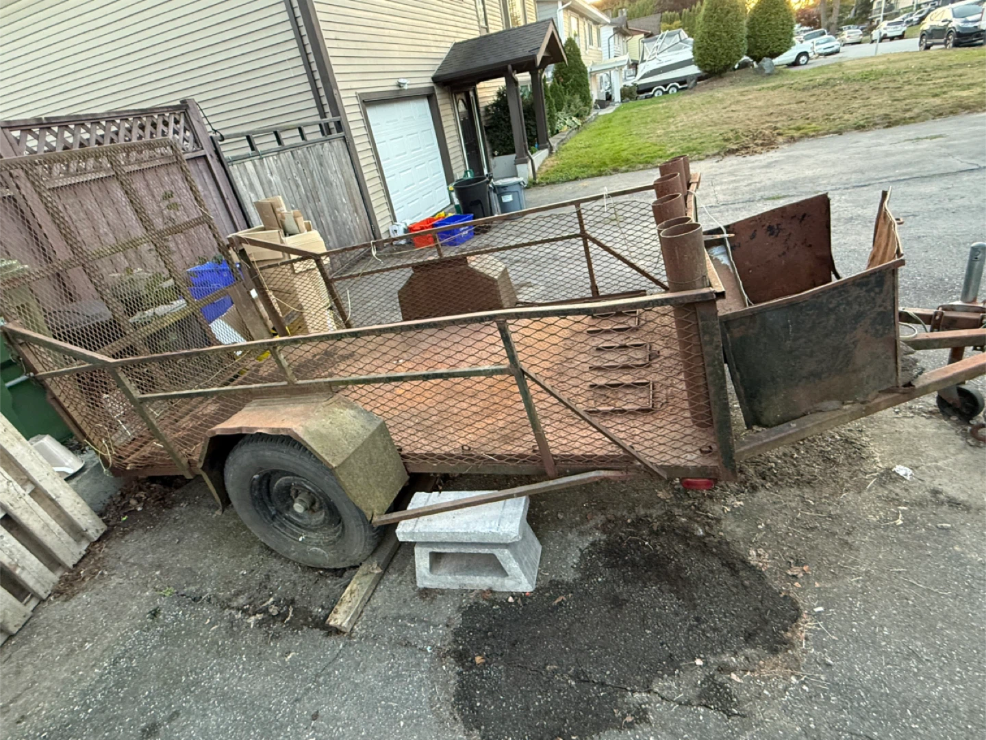 Utility Trailer with Mesh Sides