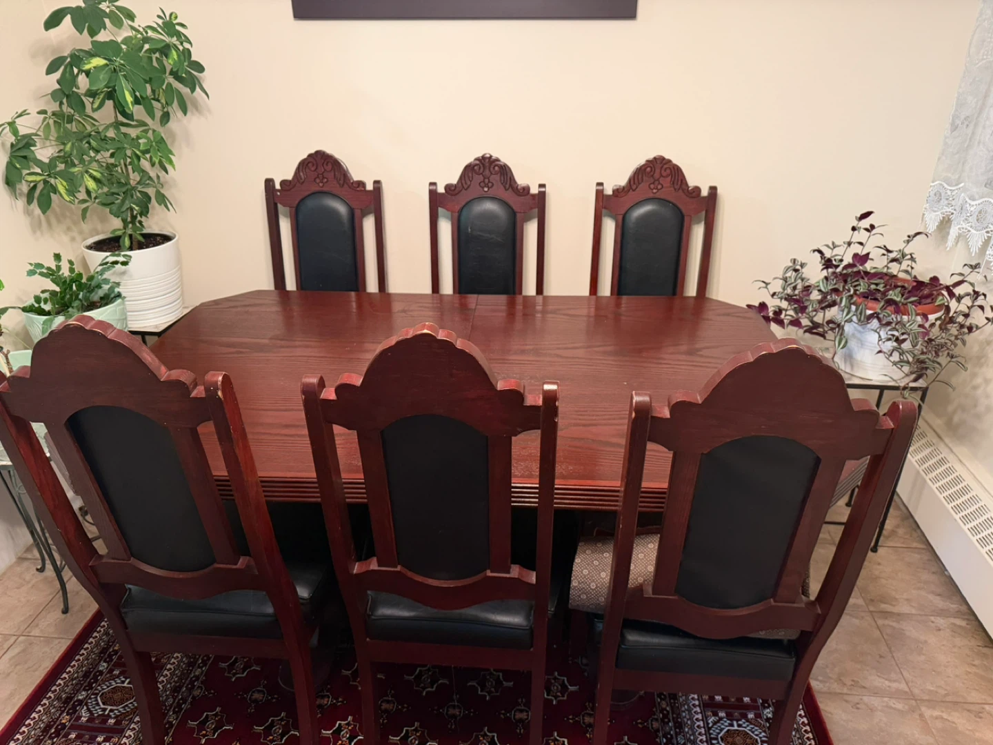 Wooden Dining Table Set with 6 Chairs - photo 2