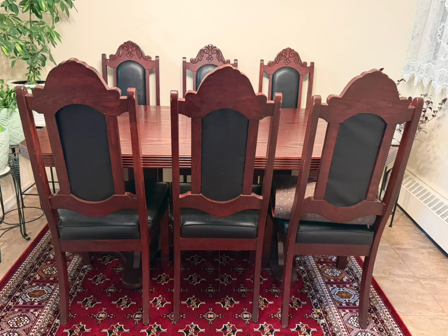 Wooden Dining Table Set with 6 Chairs - photo 3