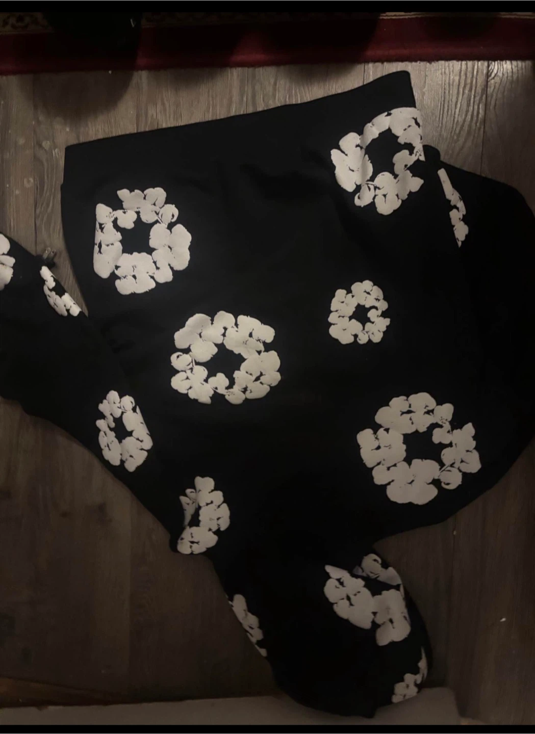 Denim Tears Black Floral Hoodie