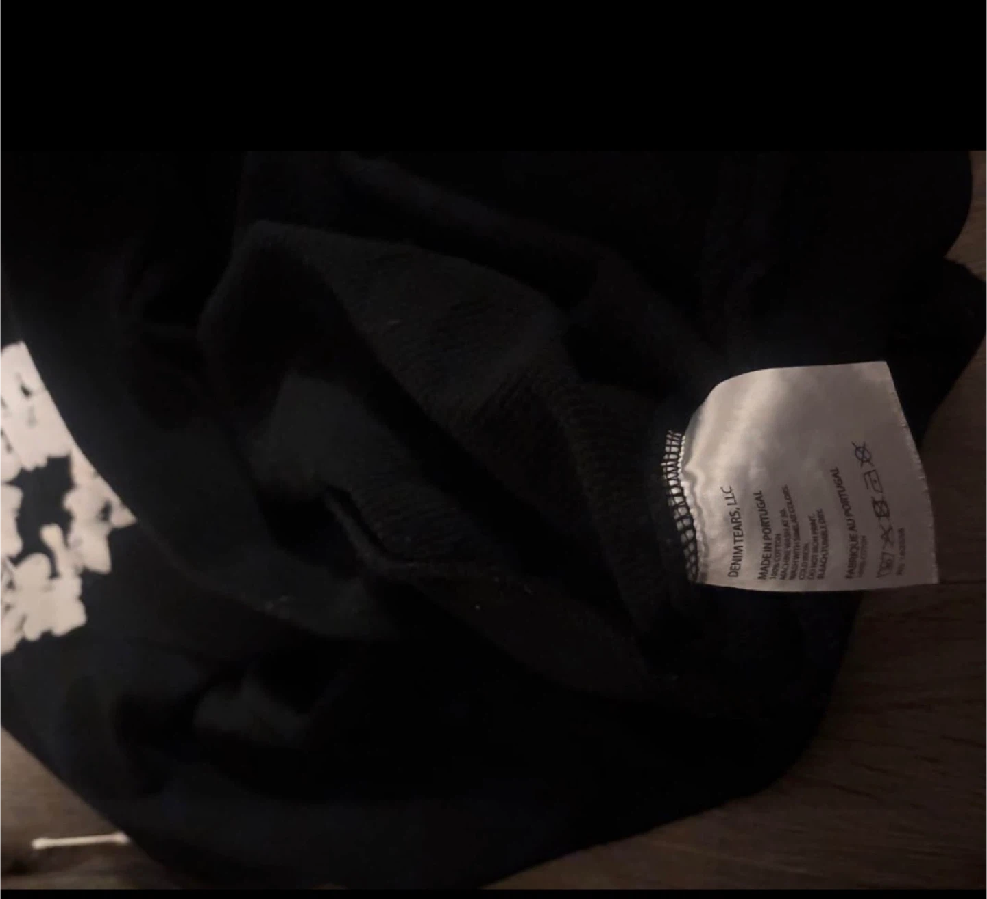 Denim Tears Black Floral Hoodie - photo 3