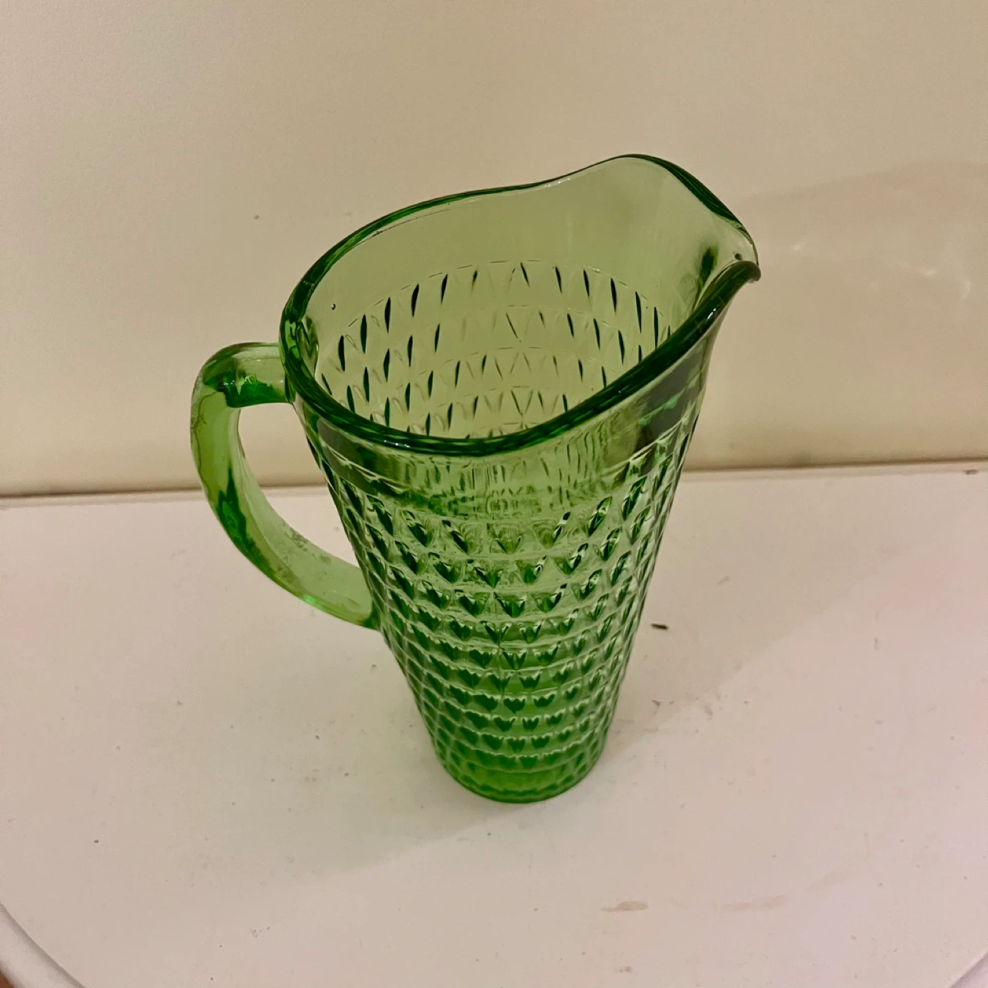 Vintage Green Glass Pitcher - photo 3