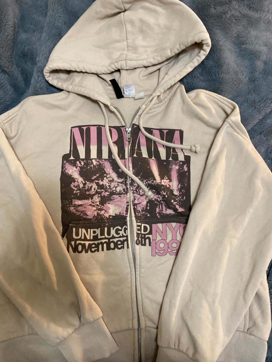 H&M Divided Nirvana Unplugged Zip-Up Hoodie