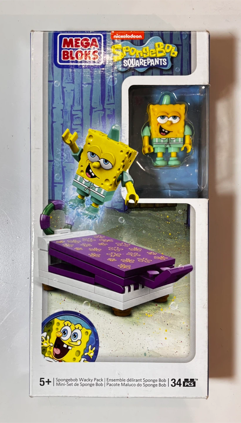 NEUF 🔥 Mega Bloks Bob l’éponge – 34 pièces – Dans sa boîte