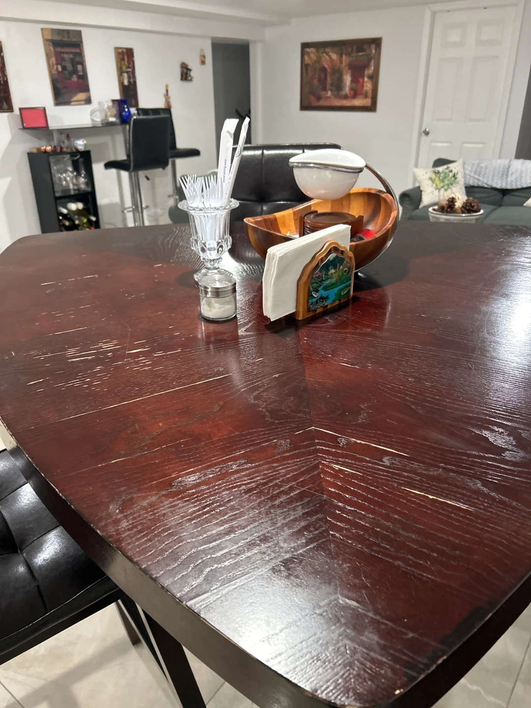 Dark Wood Dining Table - photo 2