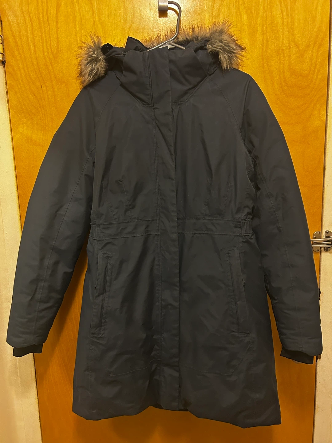 North Face Women's Parka Navy Blue Size L