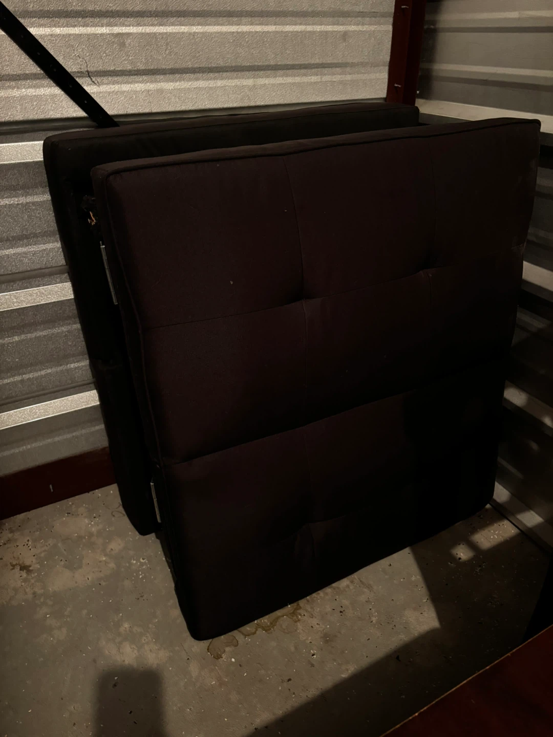 Dark Brown Tufted Futon Sofa Bed