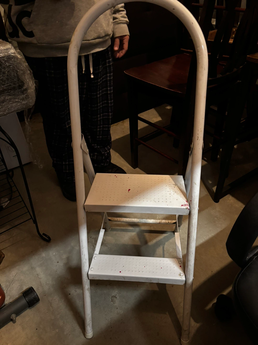 White 2-Step Folding Step Stool Ladder - photo 2