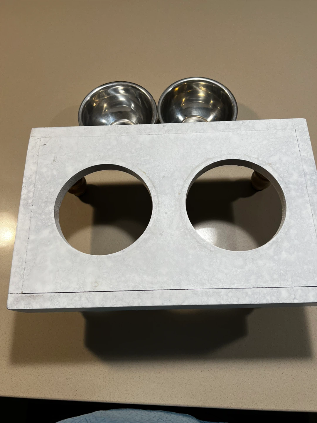 Elevated Double Pet Bowl Feeder with Stainless Steel Bowls - photo 5