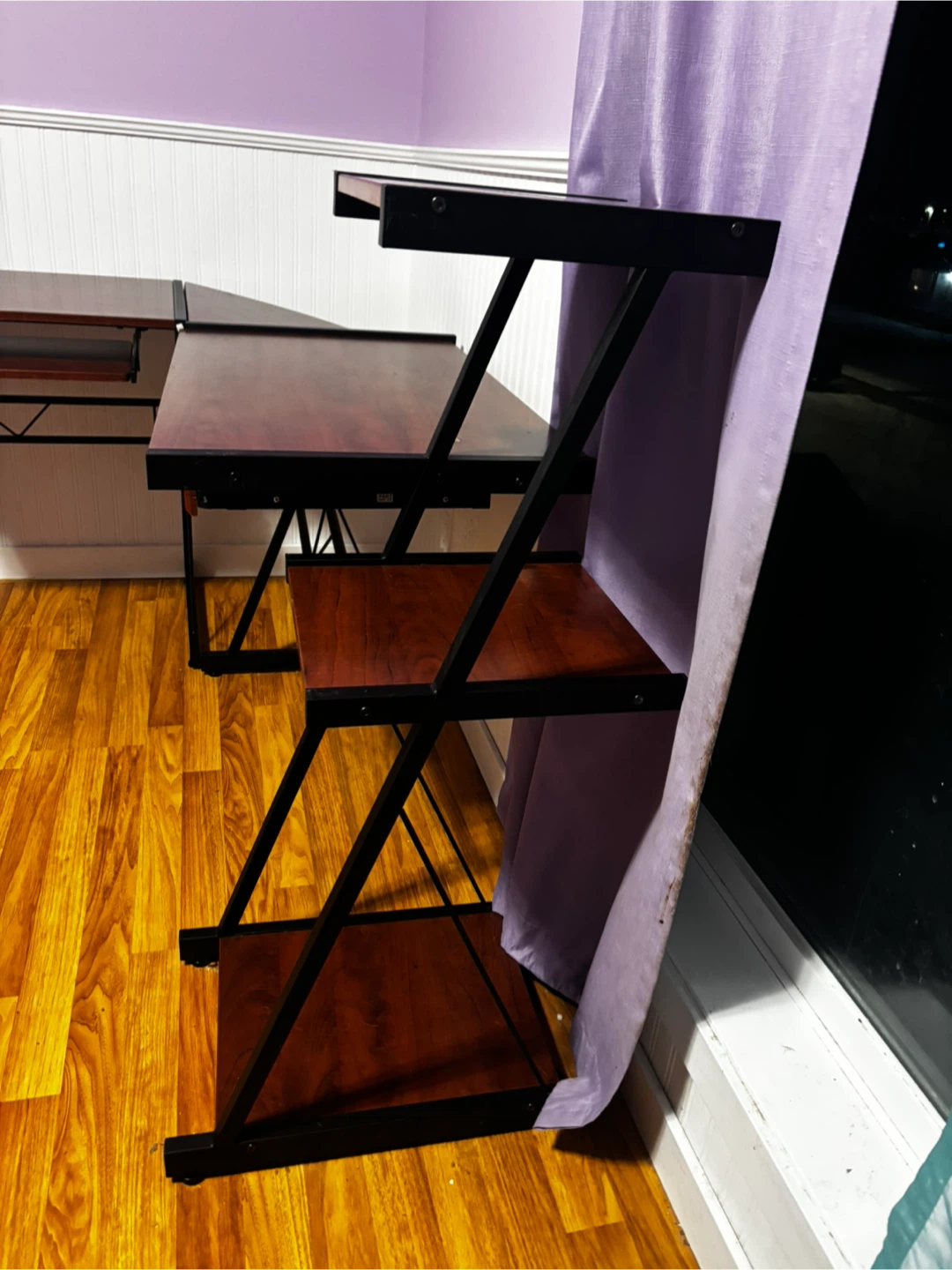 L-Shaped Corner Desk with Shelving Unit - photo 3