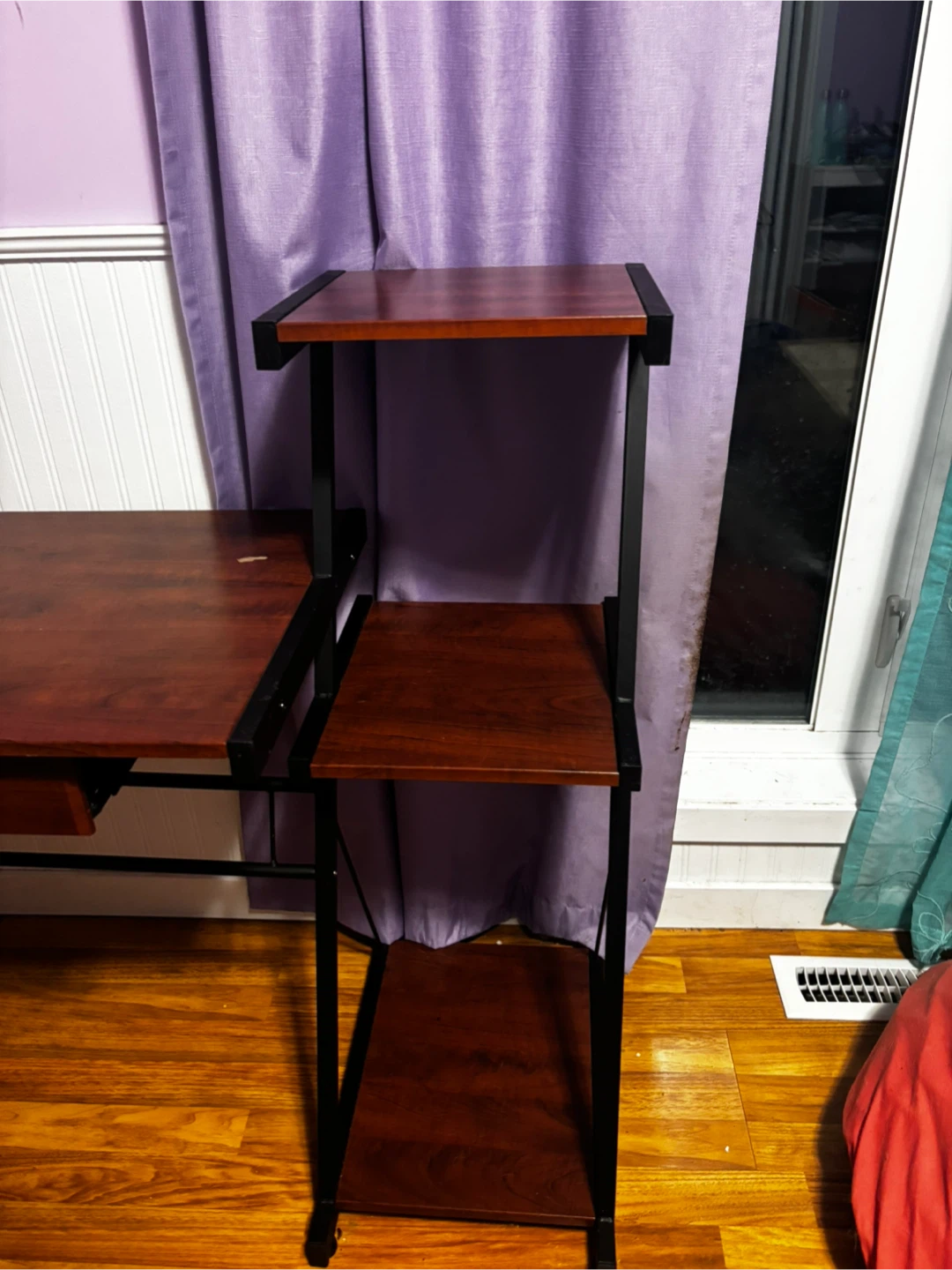 L-Shaped Corner Desk with Shelving Unit - photo 4