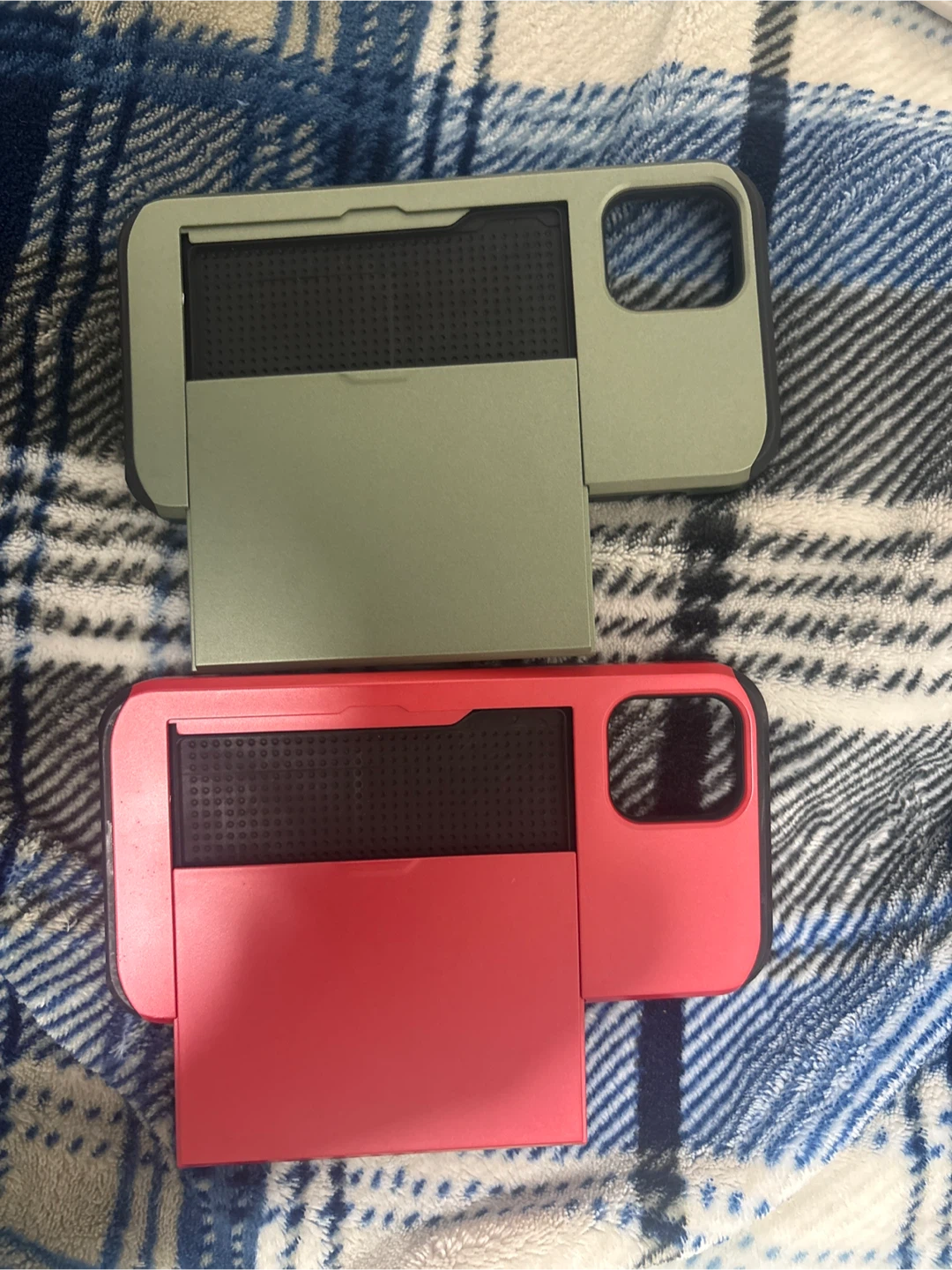 iPhone 12 Wallet Case - Green and Pink