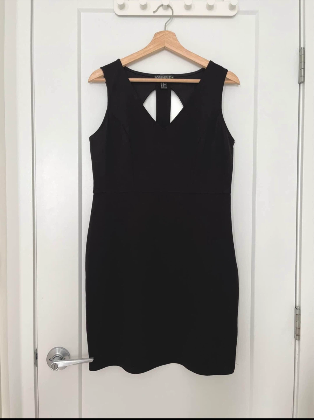 Black Sleeveless Dress with Cutout Detail - photo 2