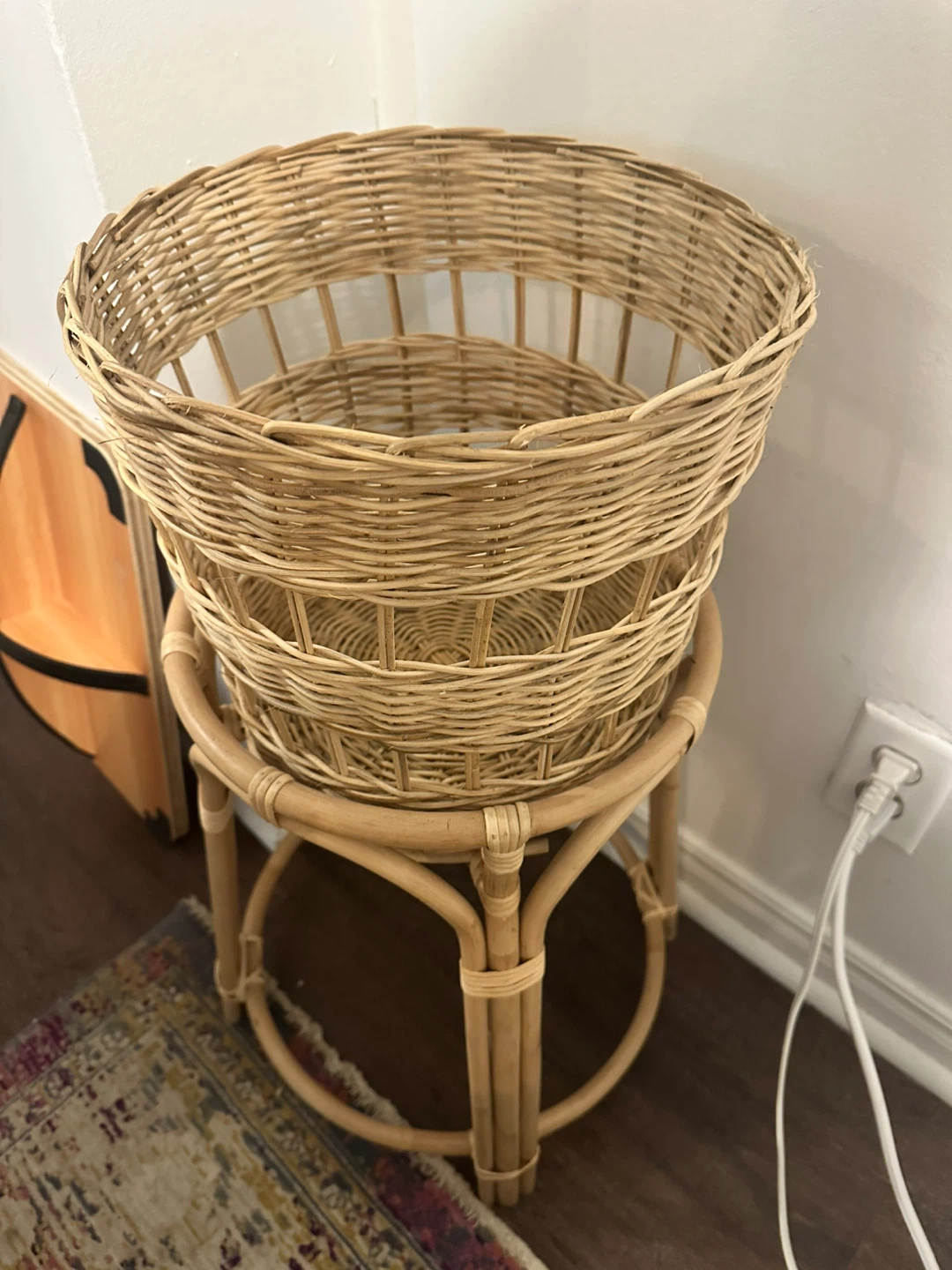 Rattan Plant Stand and Basket