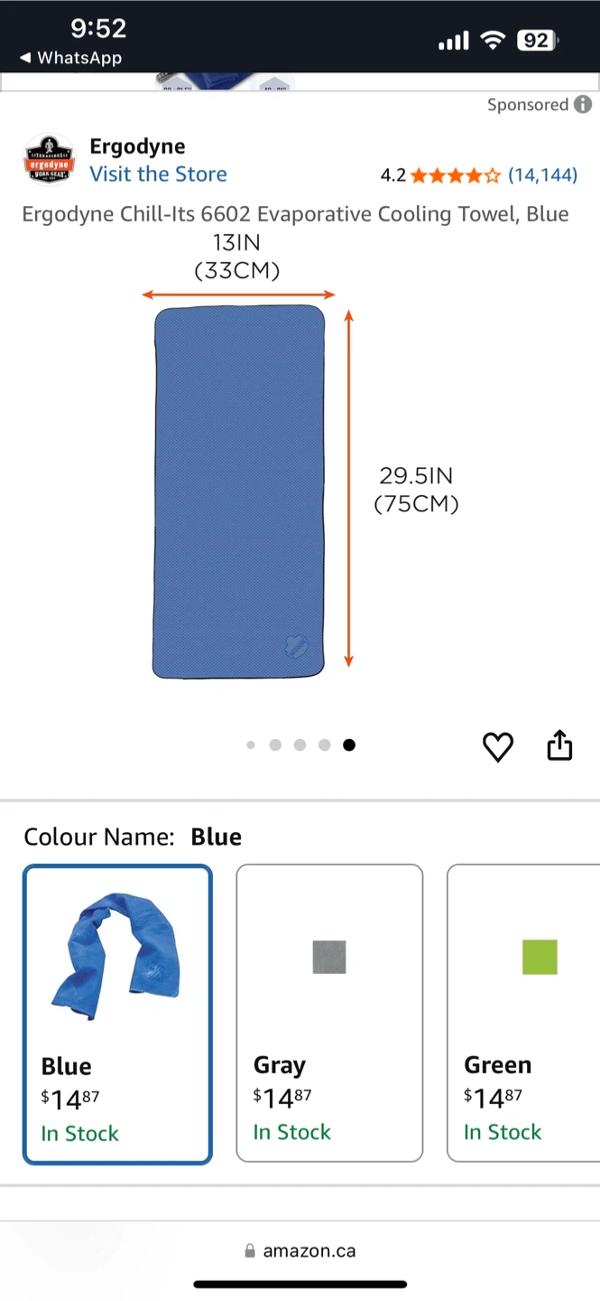 Ergodyne Chill-Its 6602 Cooling Towel, Blue - photo 5