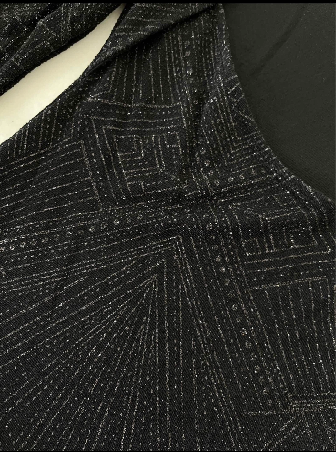 H&M Black Sparkly Long Sleeve Mini Dress - photo 3