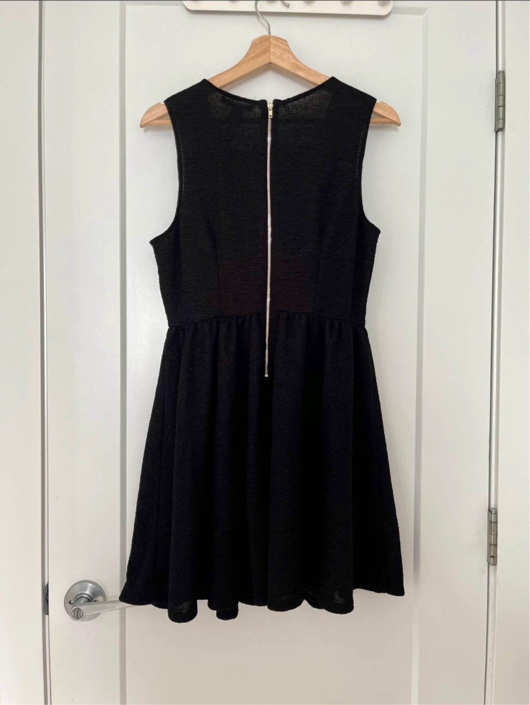 Black Textured Fit & Flare Dress - photo 2