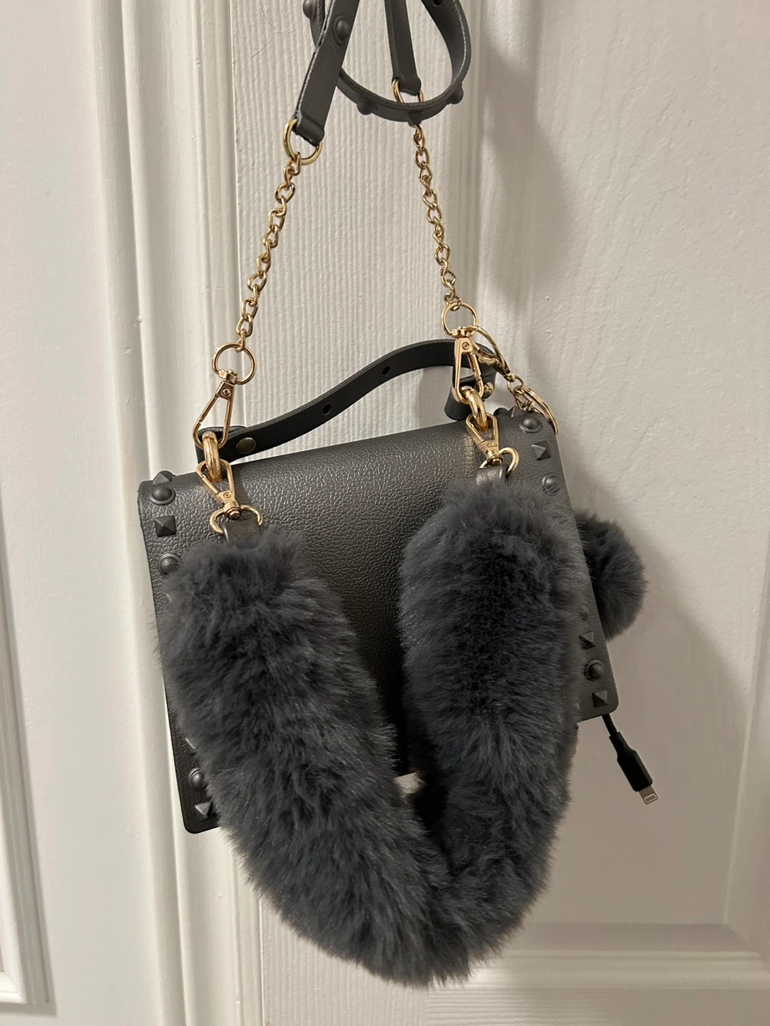 Crossbody Bag with Faux Fur - photo 2