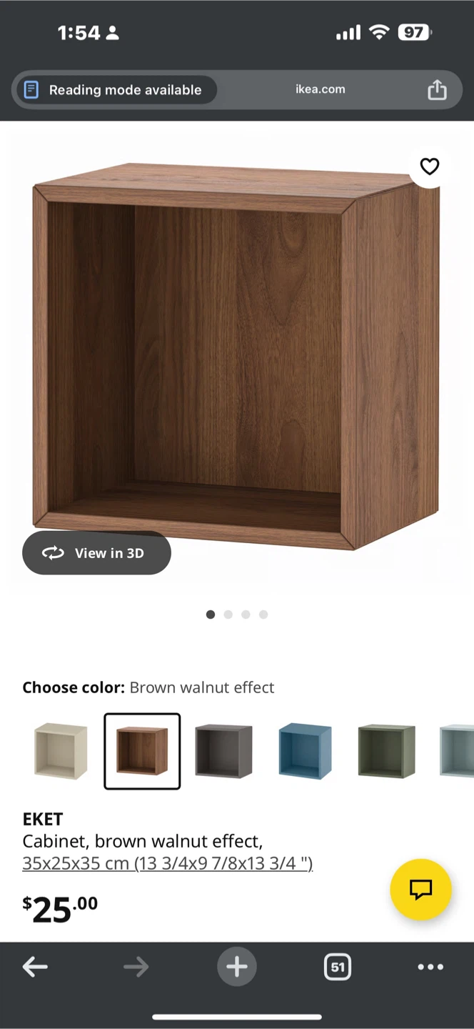 IKEA EKET Cabinet - Brown Walnut Effect