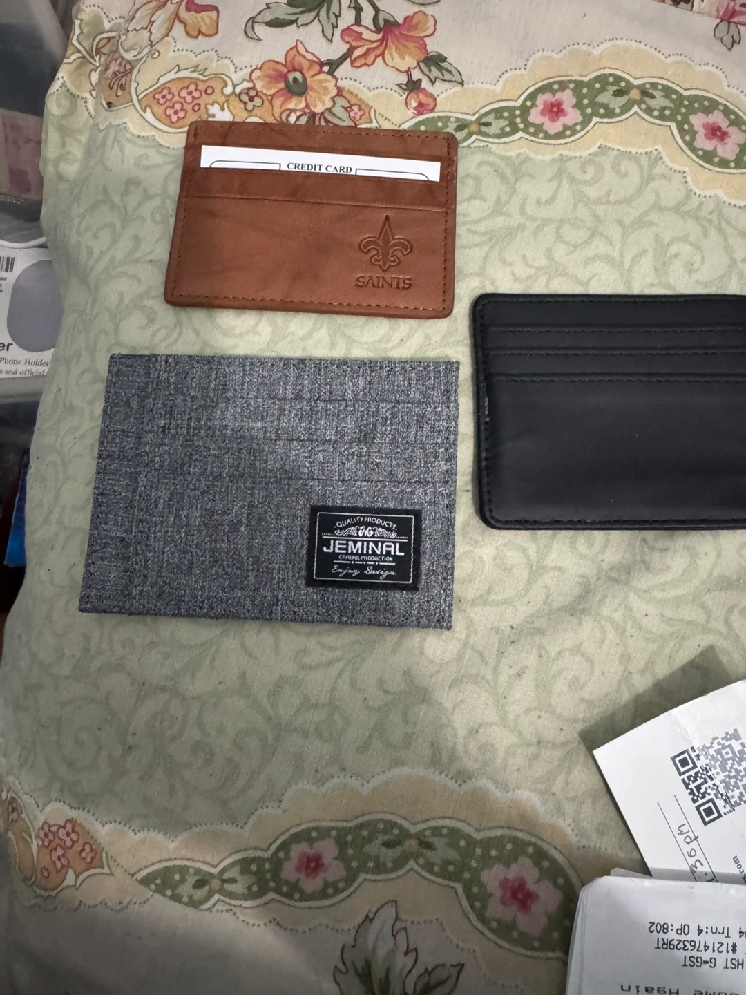 New Orleans Saints Leather Card Holder