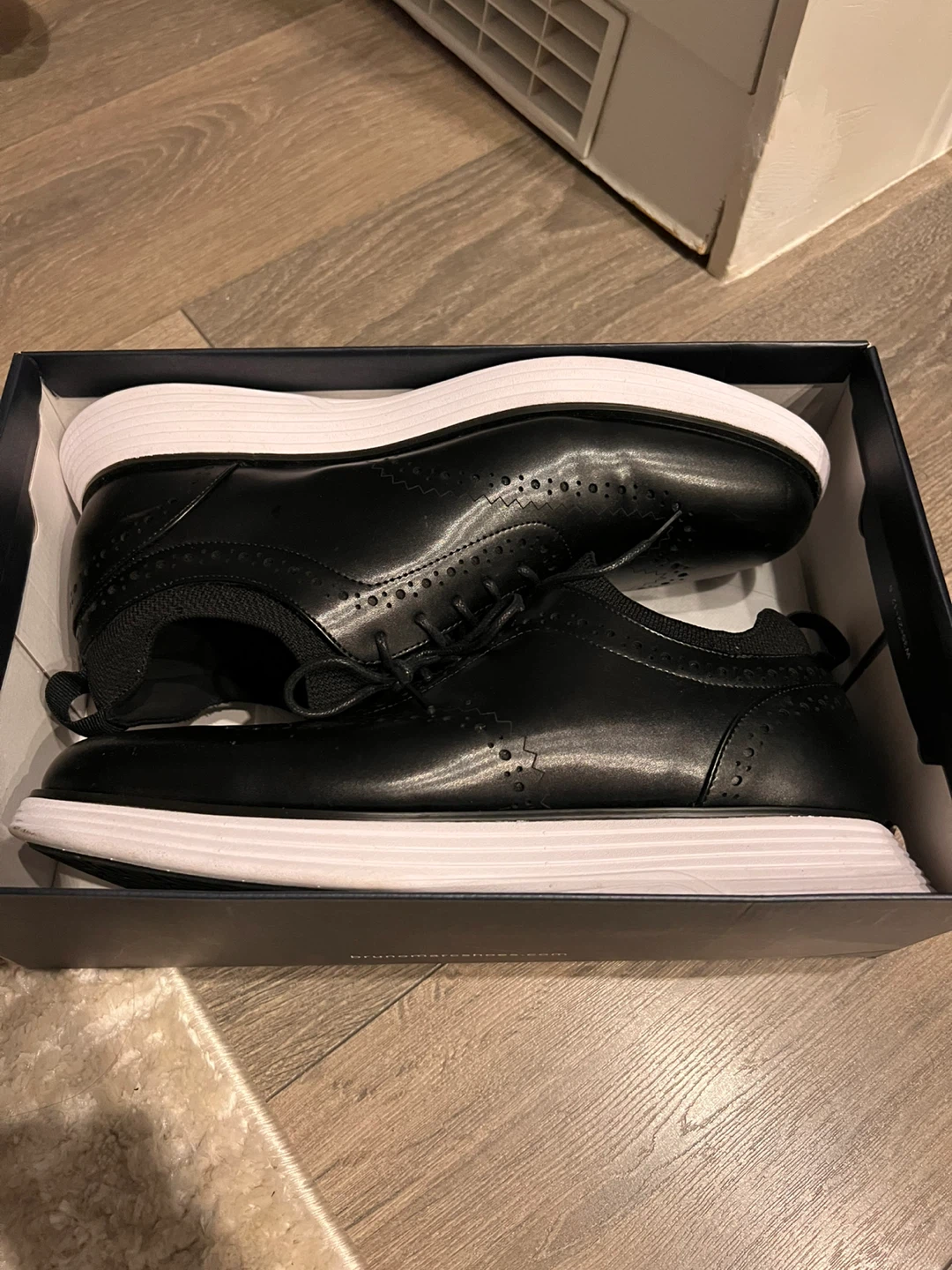 Bruno Marc Men's Black Wingtip Brogue Business Shoes - photo 3