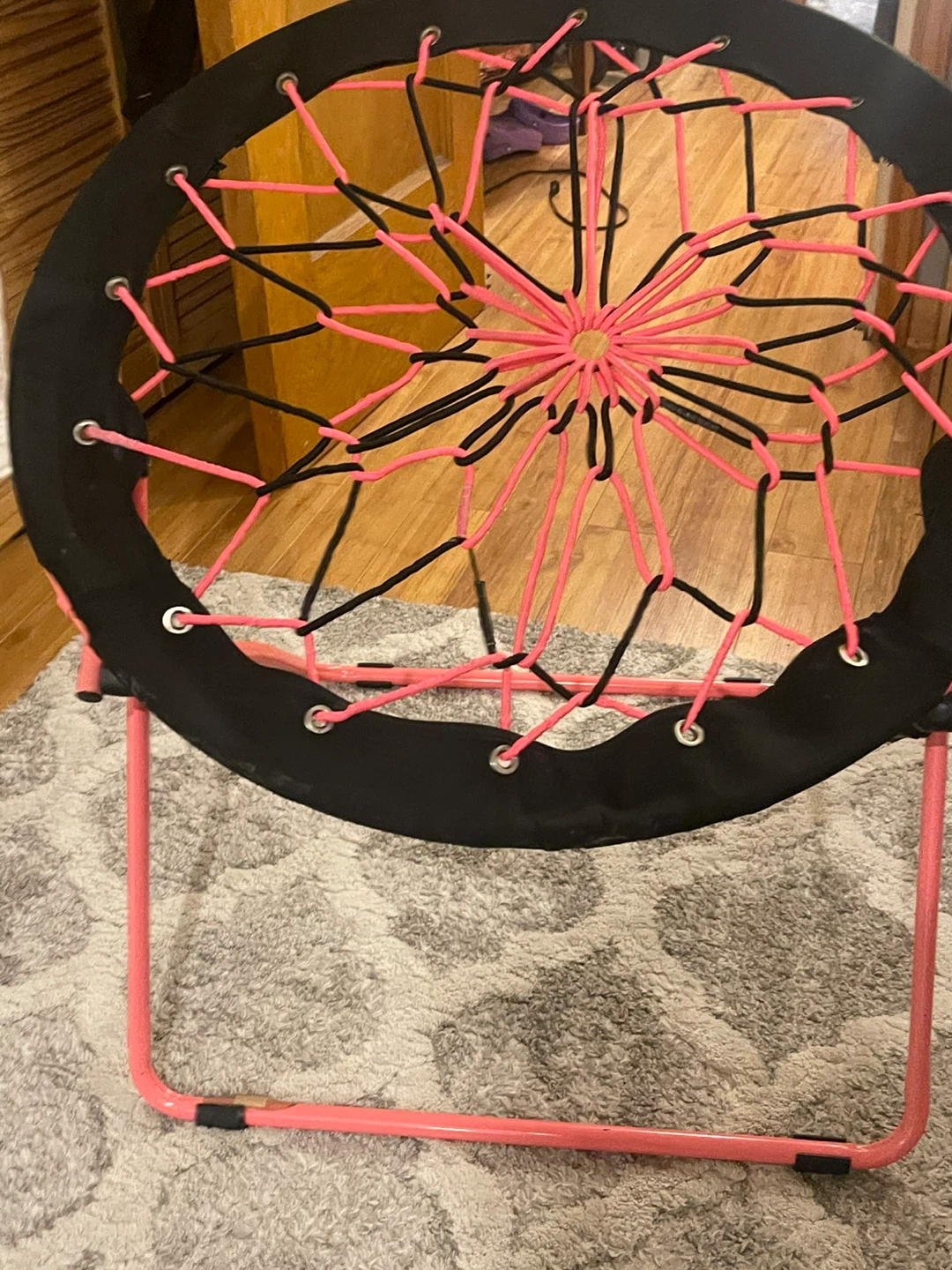 Kids Saucer Chair with Pink Frame