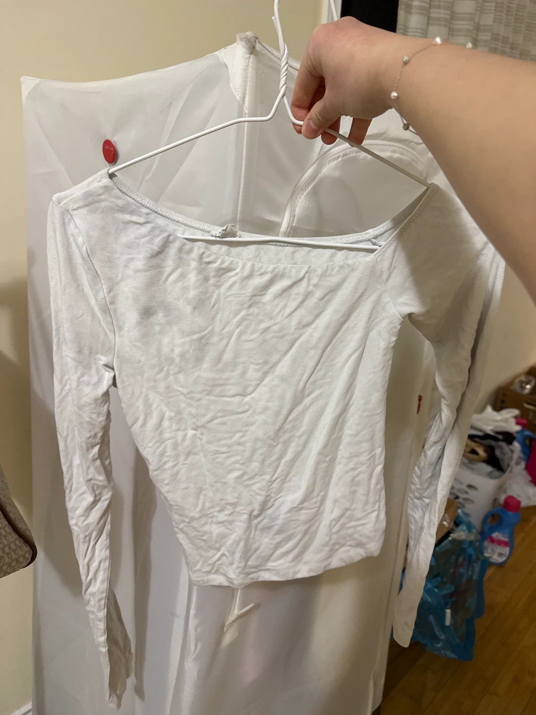 White Long Sleeve Top