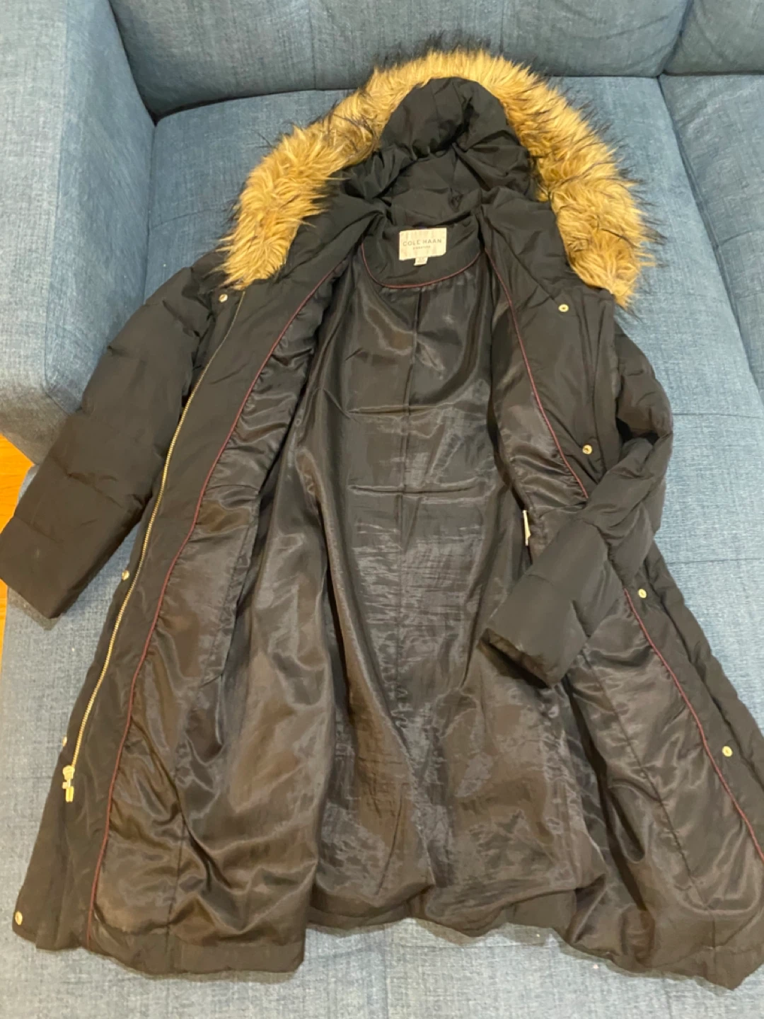 Cole Haan Puffer Coat with Fur Hood - photo 2