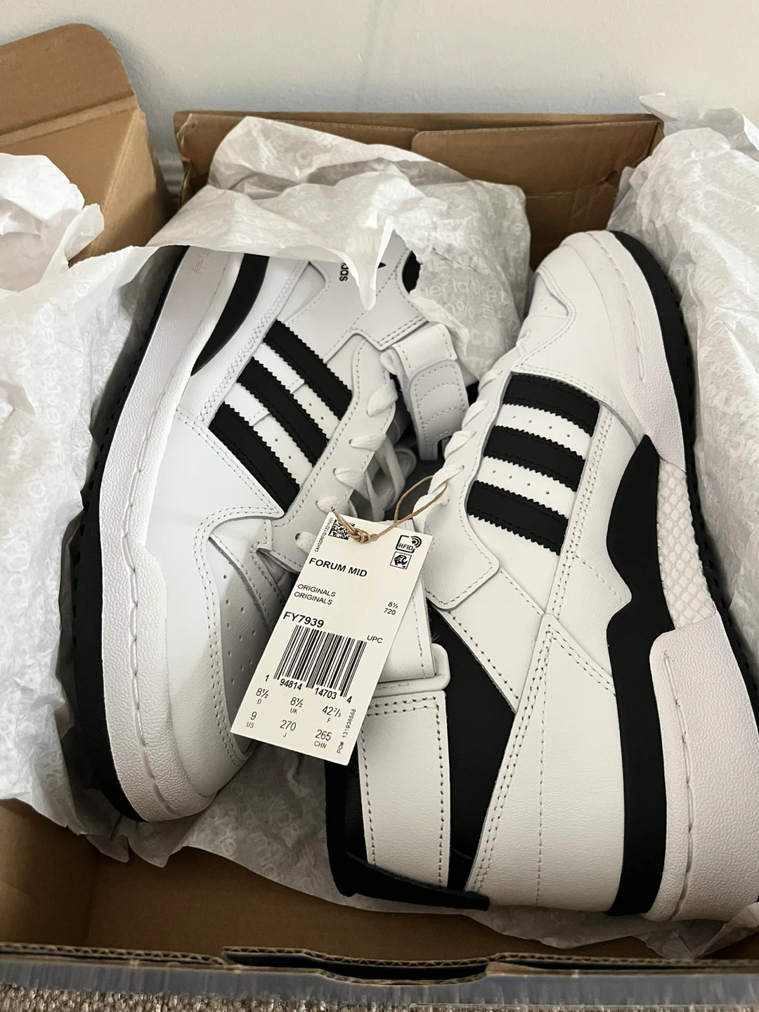 Adidas Forum Mid FY7939 White Black Shoes