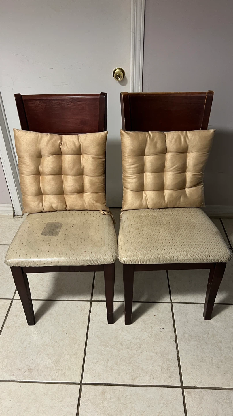 Set of 2 Wooden Dining Chairs – Used - photo 4