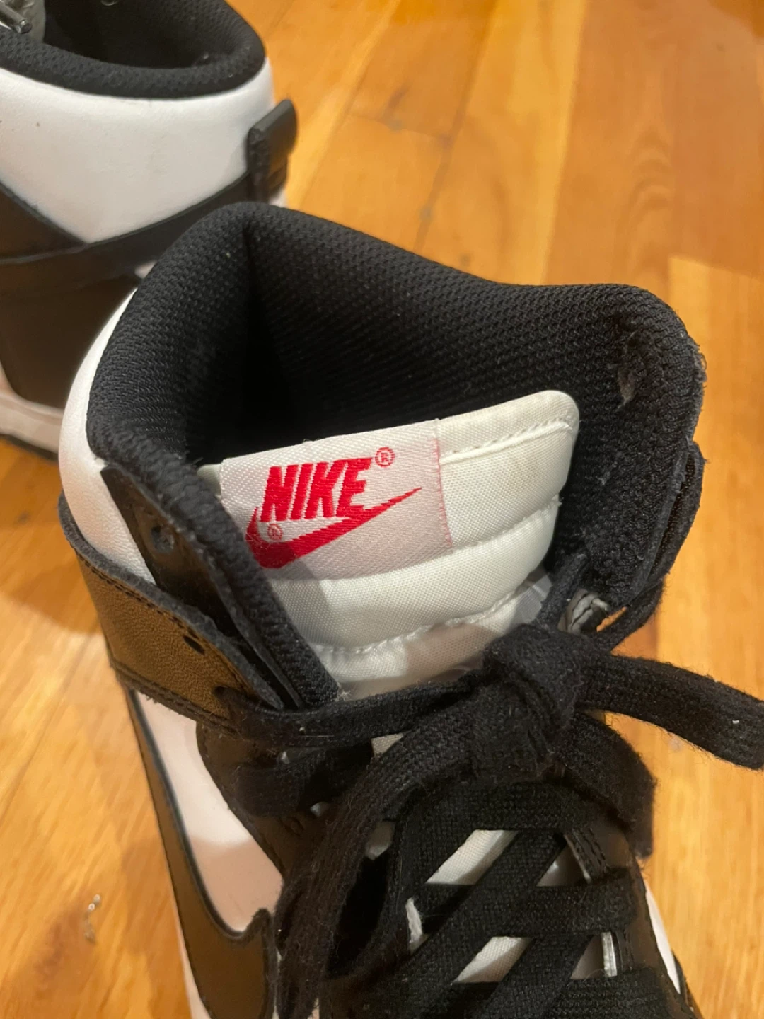 Nike Dunk High Black White Sneakers Size 9.5 - photo 3