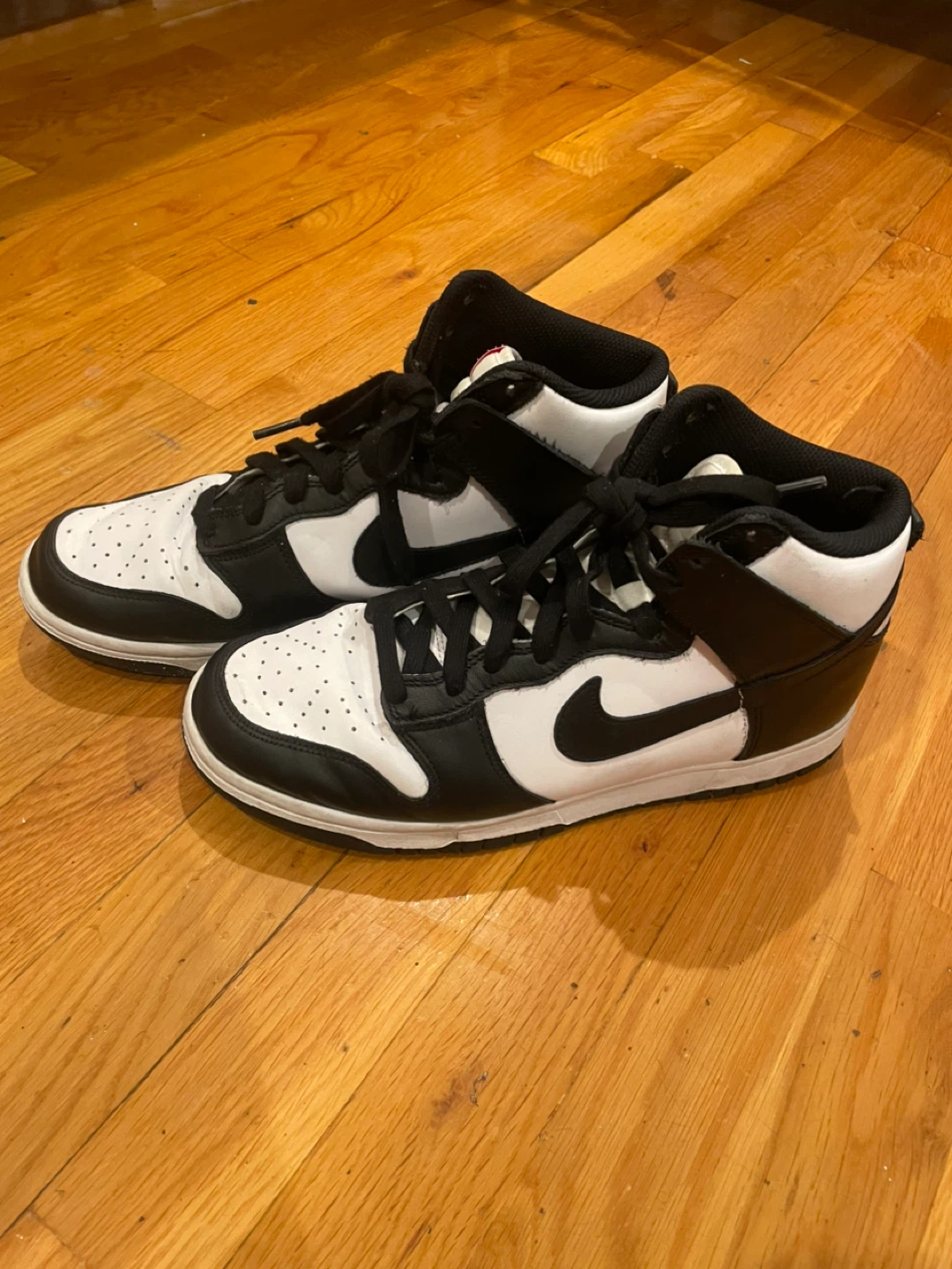 Nike Dunk High Black White Sneakers Size 9.5