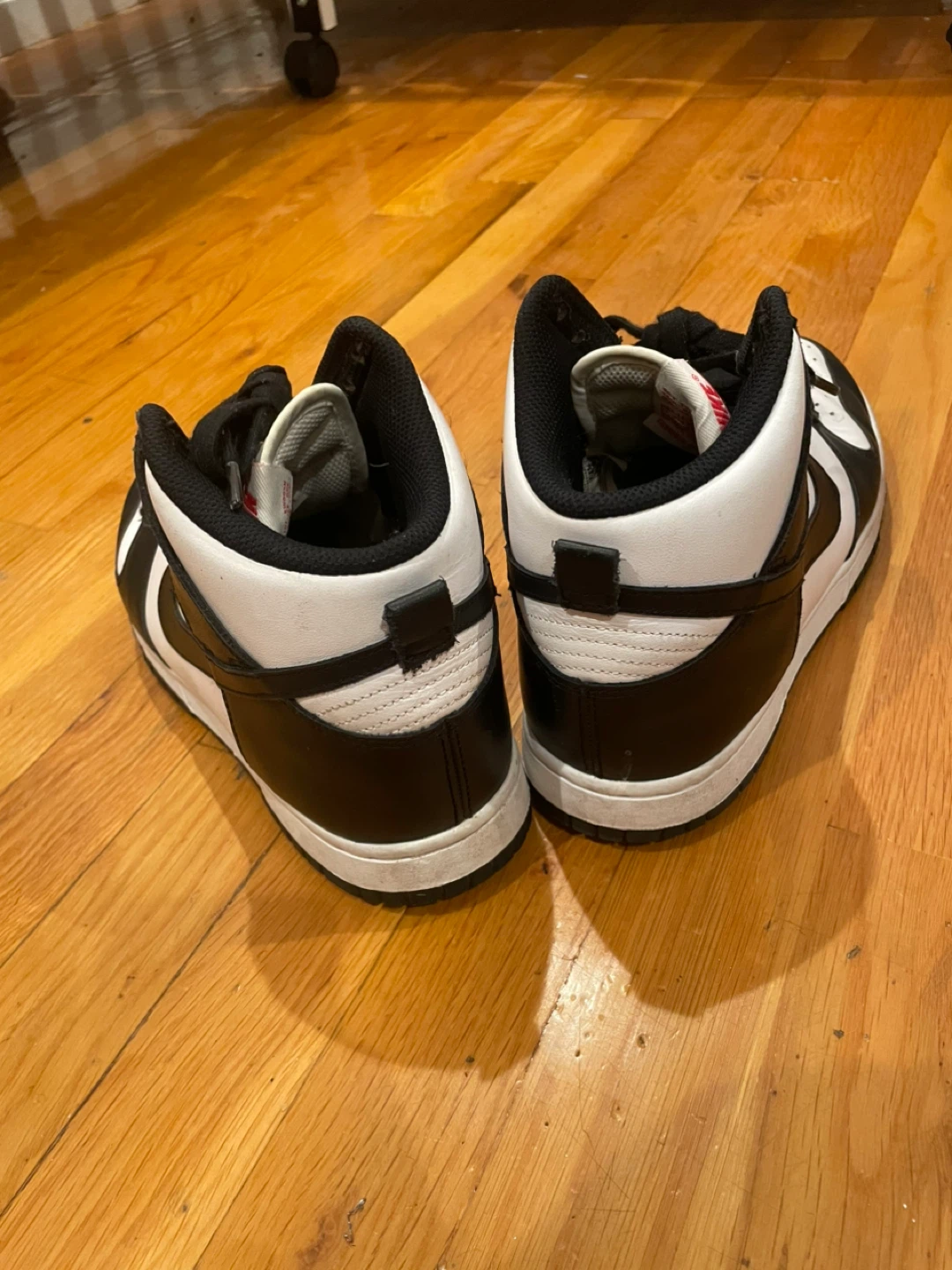 Nike Dunk High Black White Sneakers Size 9.5 - photo 2