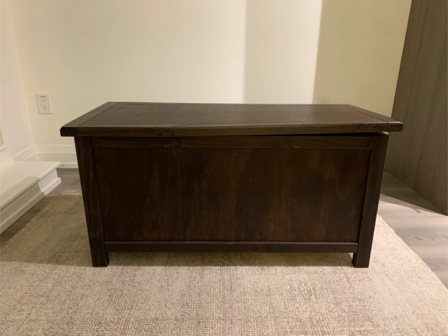 Dark Wood Storage Chest (Lift-Top)