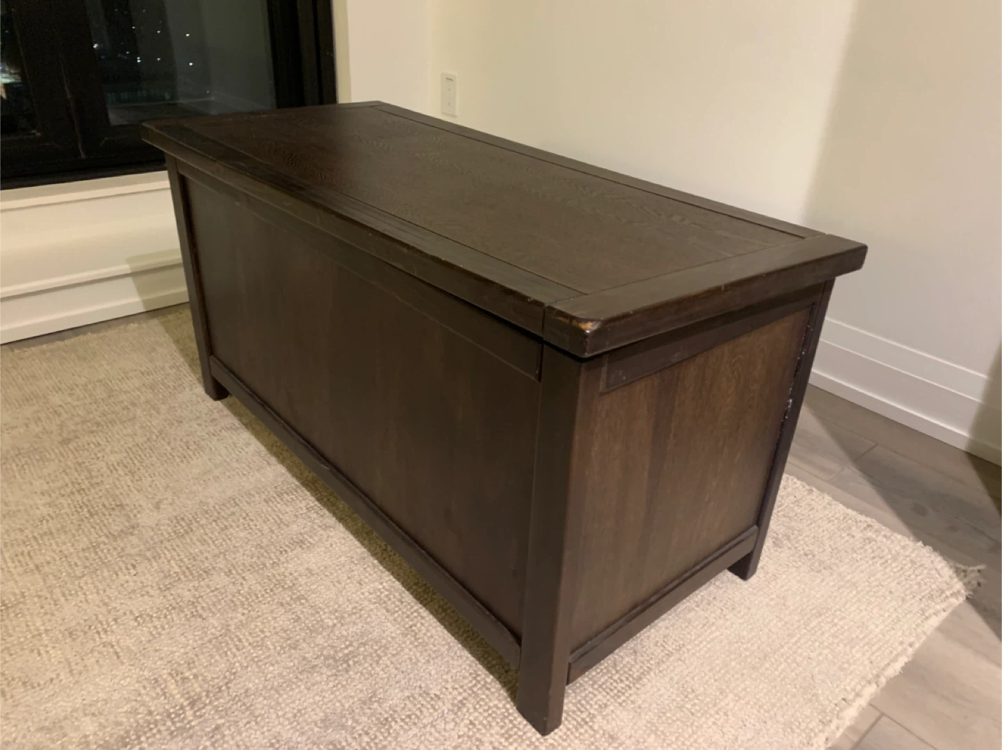 Dark Wood Storage Chest (Lift-Top) - photo 2