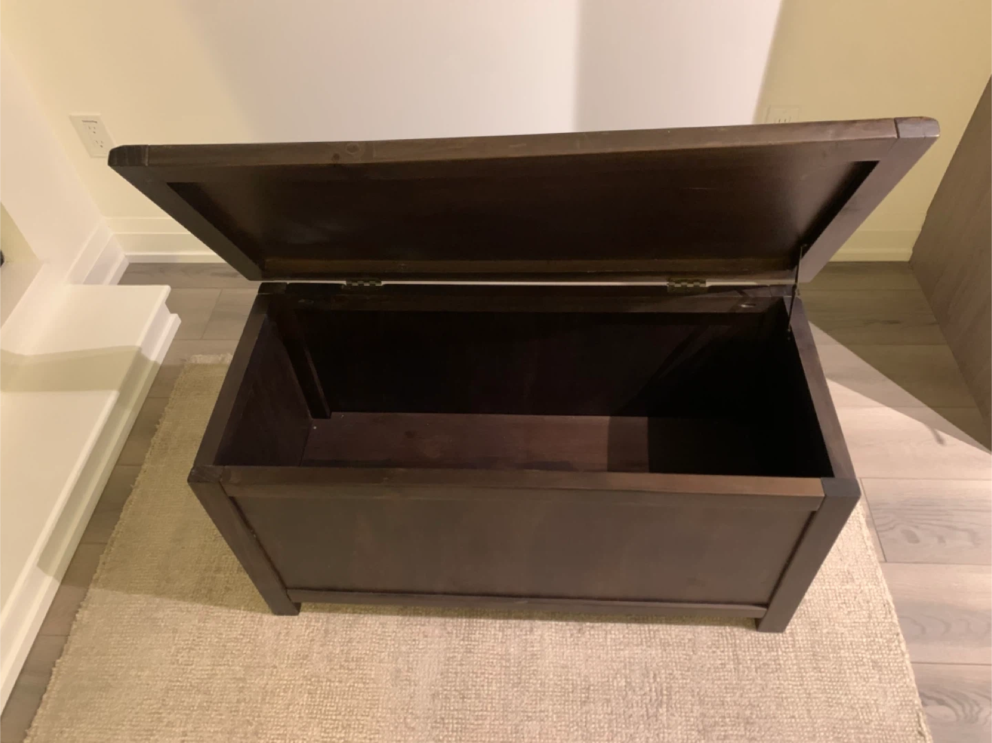 Dark Wood Storage Chest (Lift-Top) - photo 3