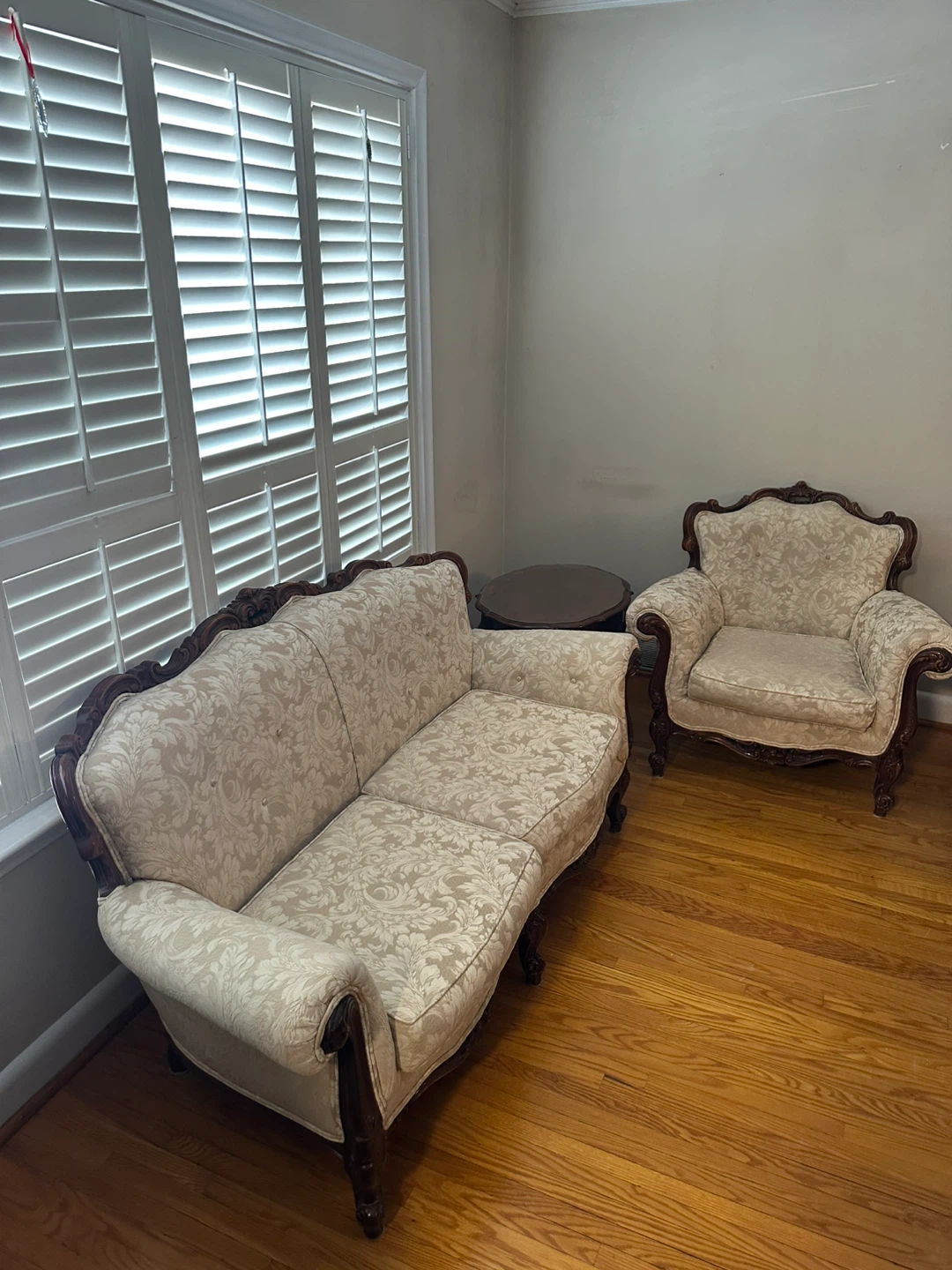 Solid Oak sofa with linen fabric - photo 3