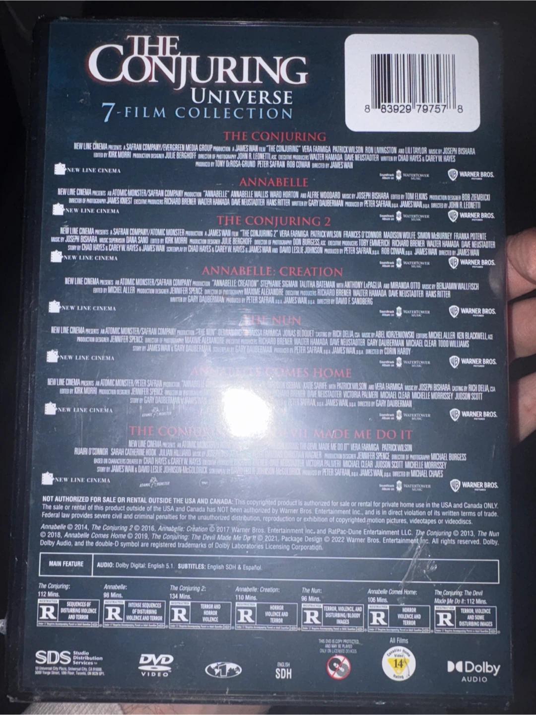 The Conjuring Universe 7-Film Collection DVD Set - photo 2