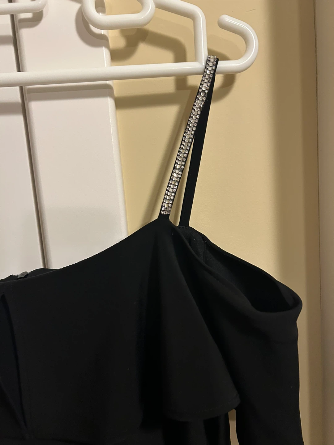 Frank Lyman Design Black Dress with Rhinestone Straps - photo 2