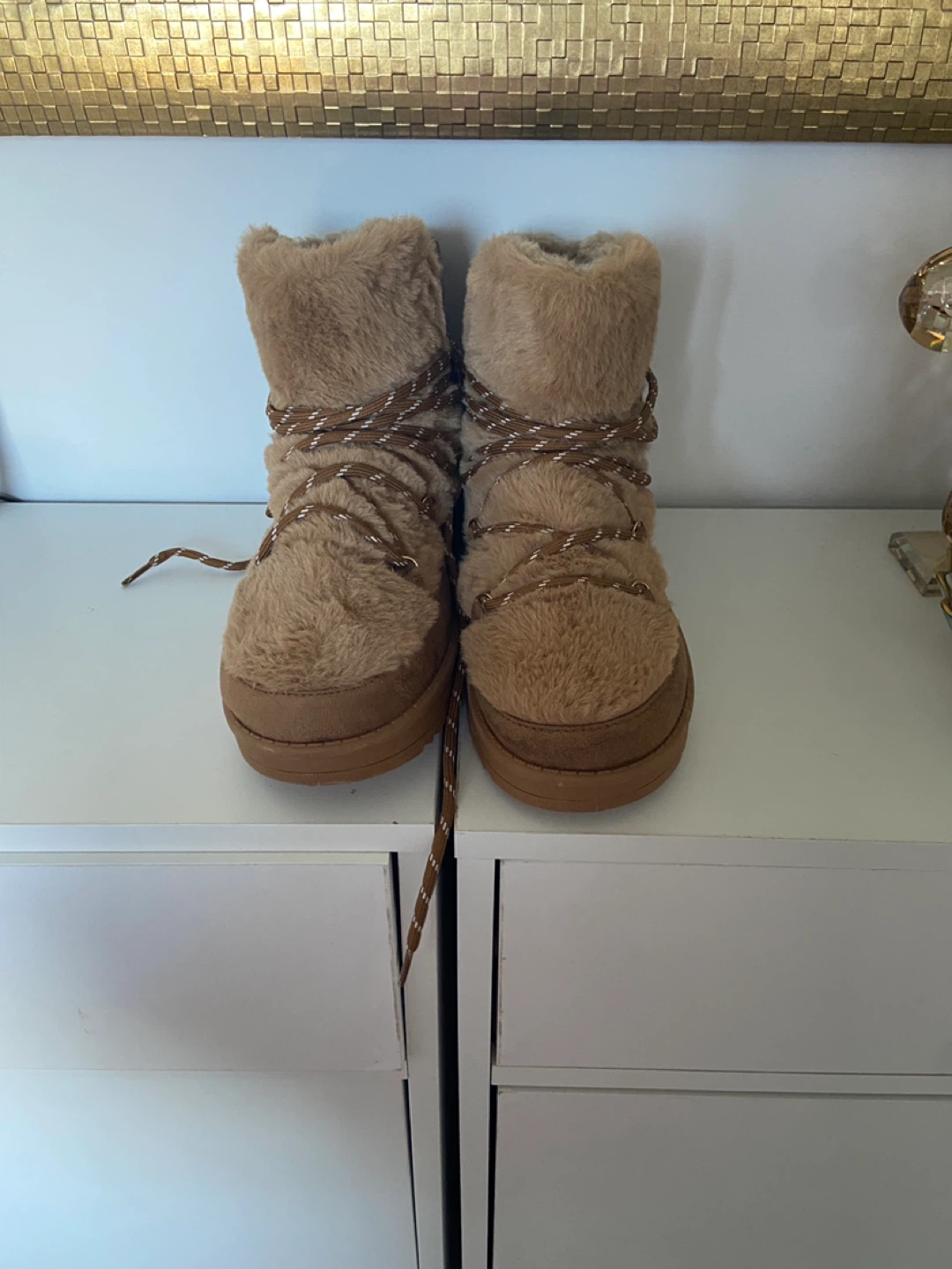 Brown Faux Fur Lined Boots