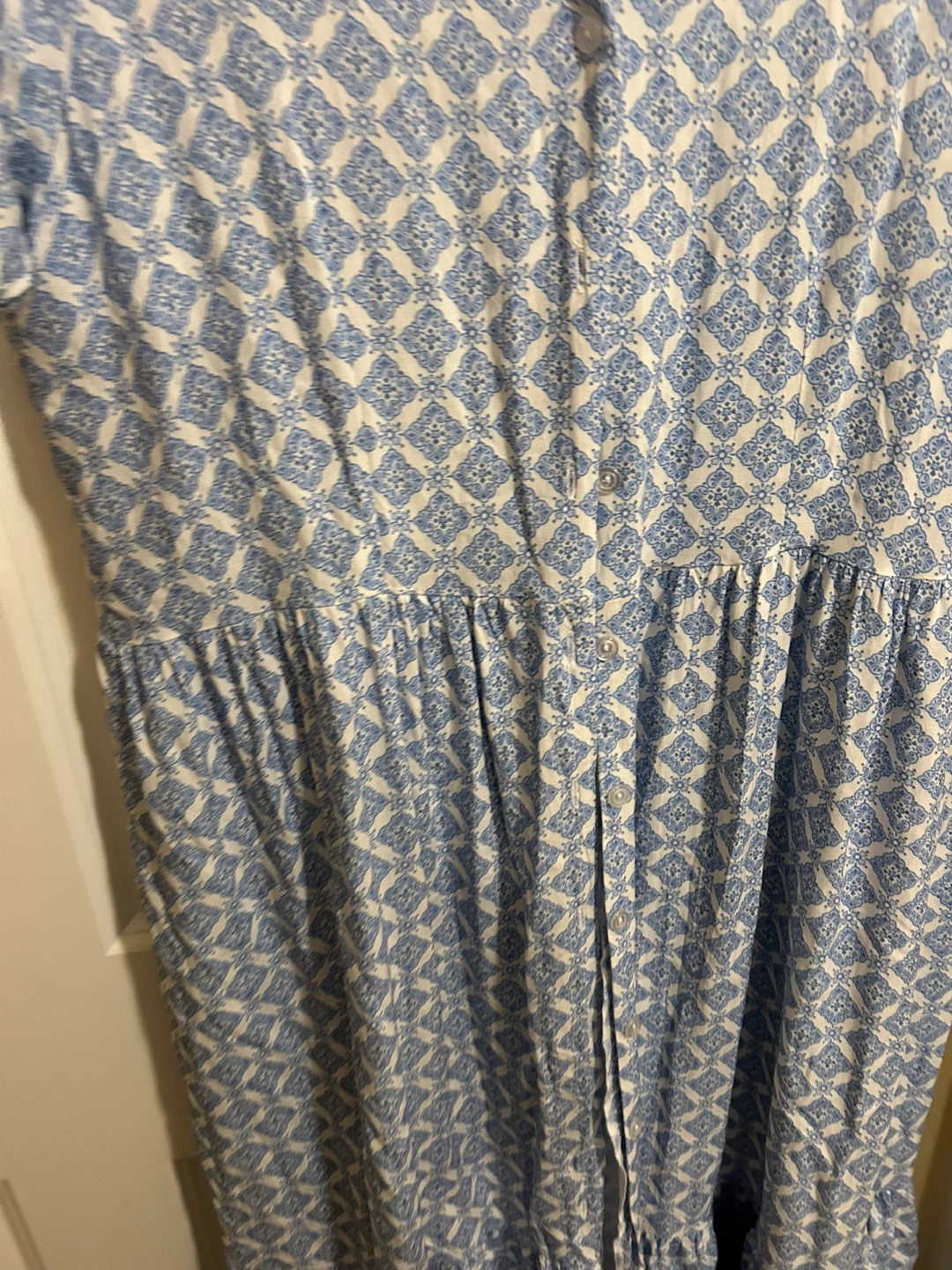 Paradis Women's Blue & White Print Maxi Dress - XL - photo 2