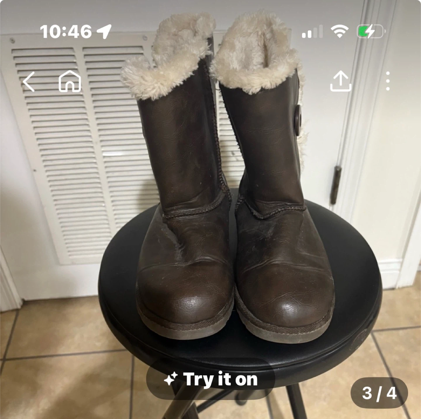 Brown Fur Lined Winter Boots - photo 3