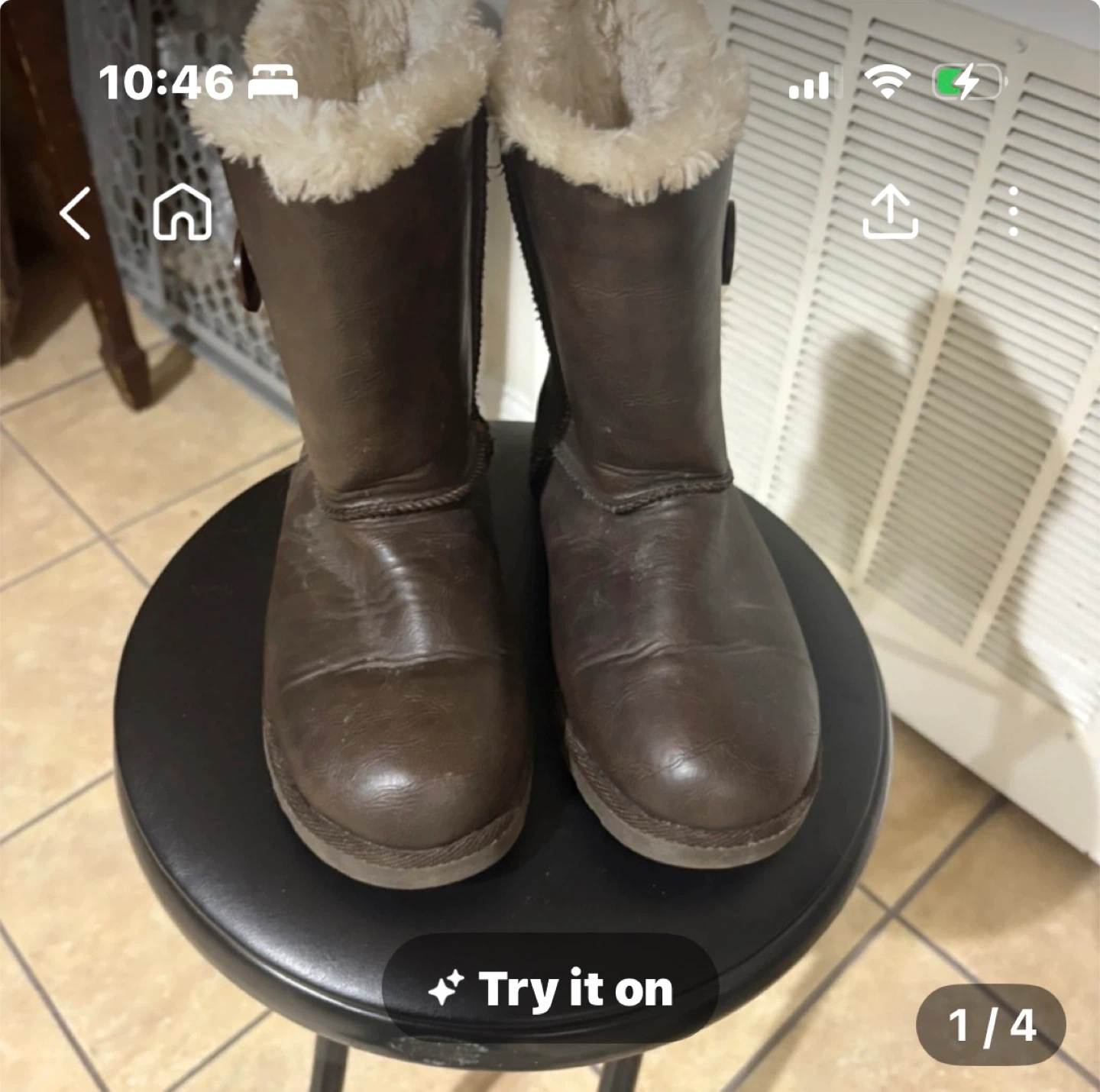 Brown Fur Lined Winter Boots