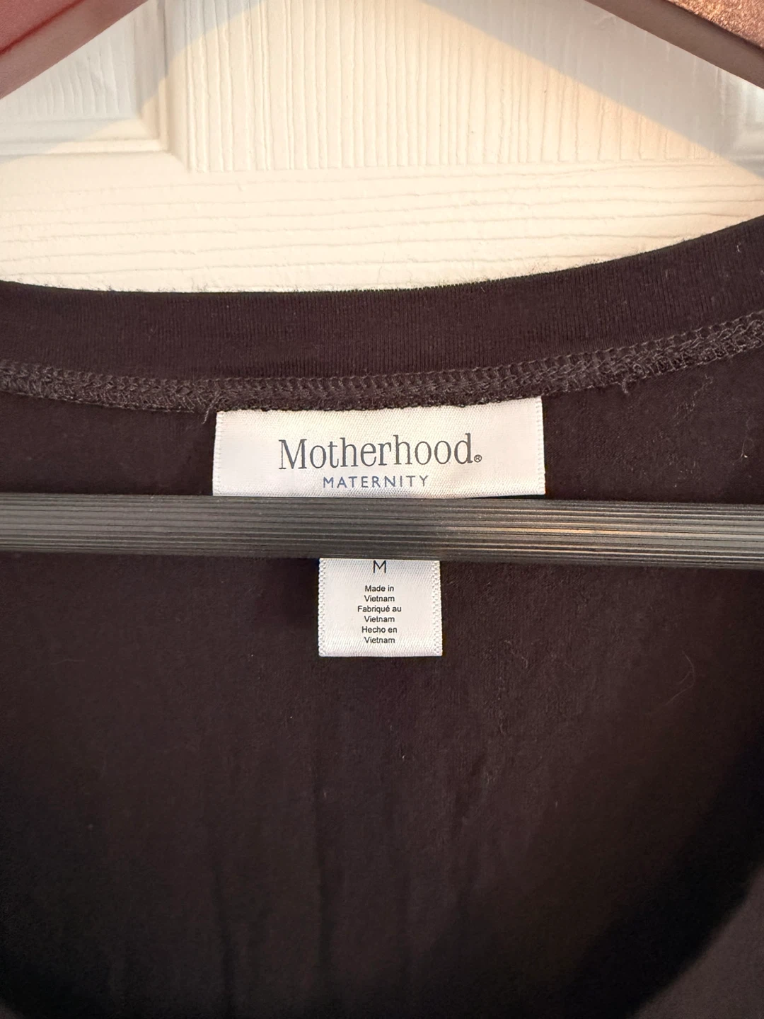 Motherhood Maternity Black Ruched T-Shirt Dress Size M - photo 4