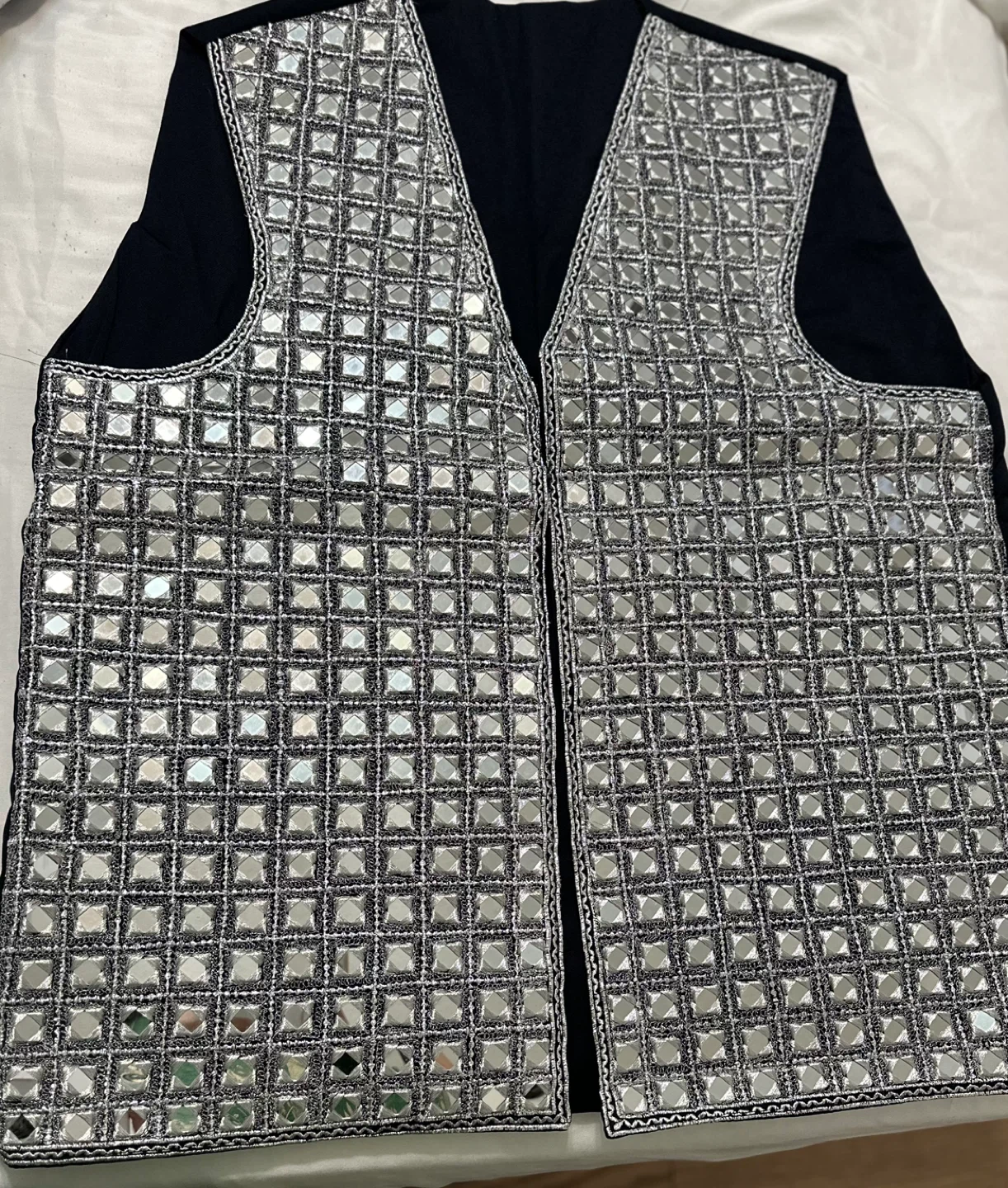 Embellished Mirror Vest