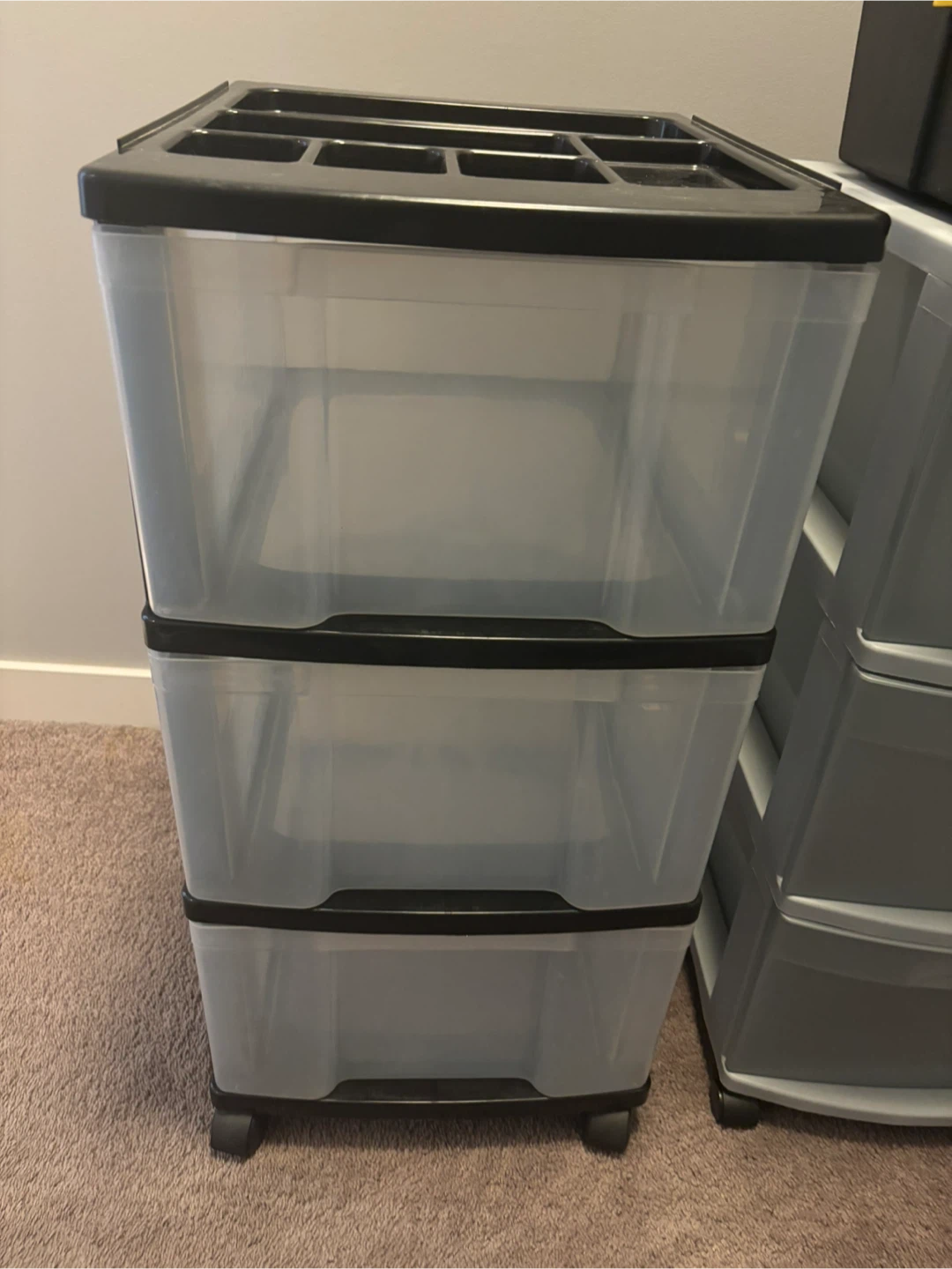 3-Drawer Storage Cart with Wheels