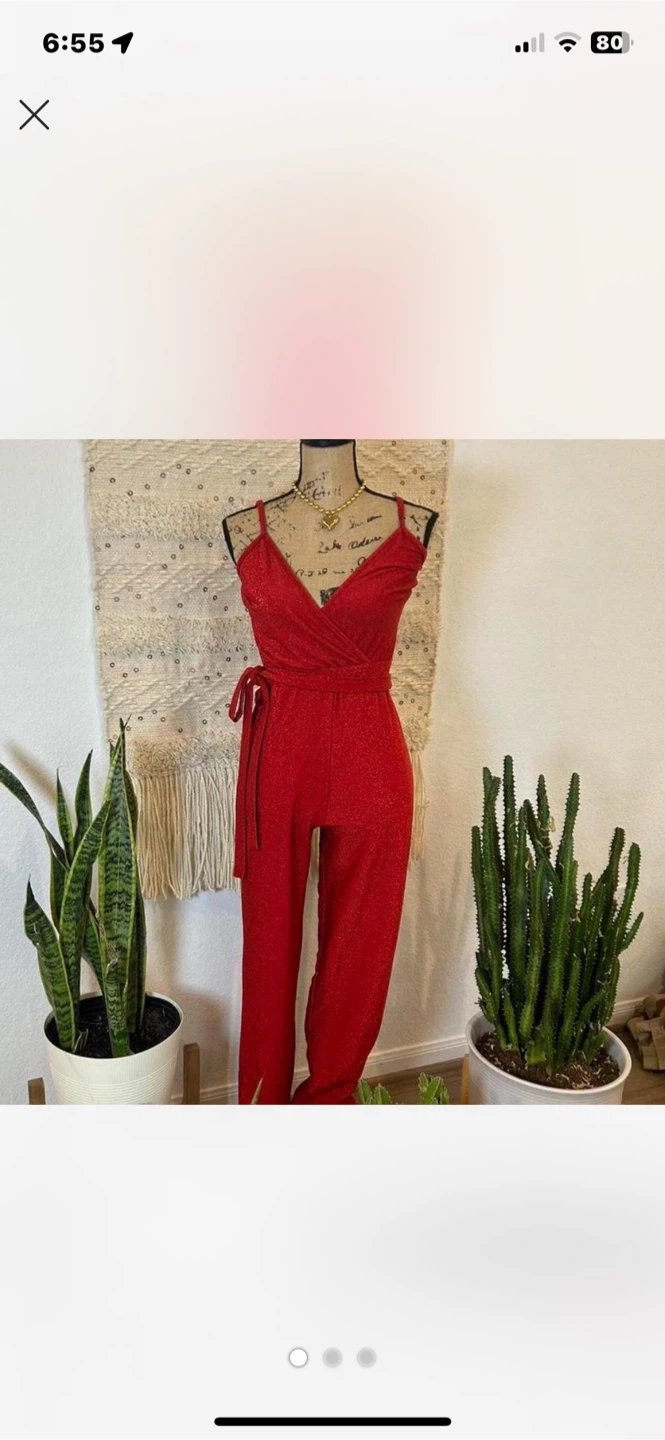 Sparkly Red Jumpsuit