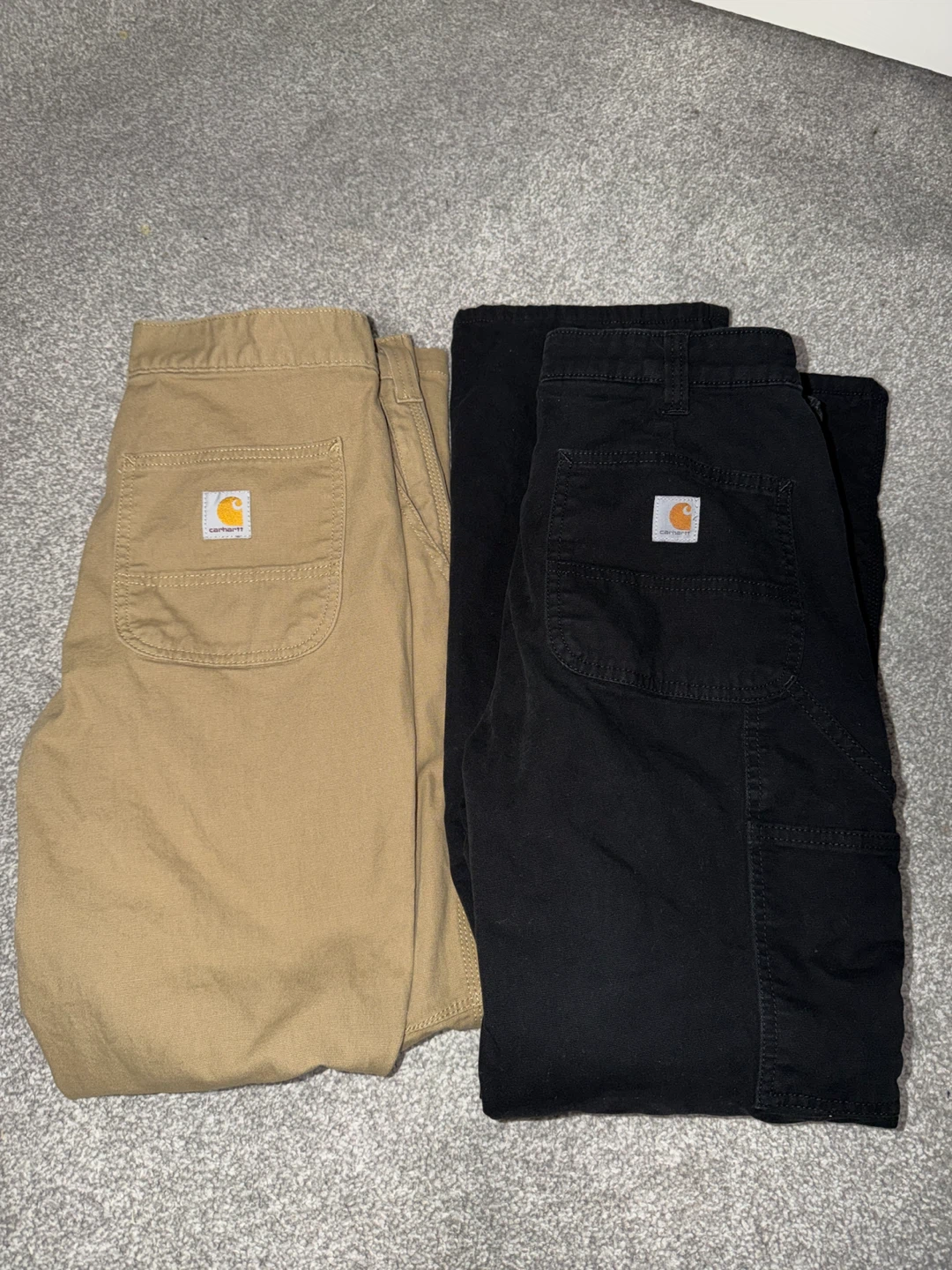 Carhartt Work Pants - Khaki Slim Fit & Black Loose Fit