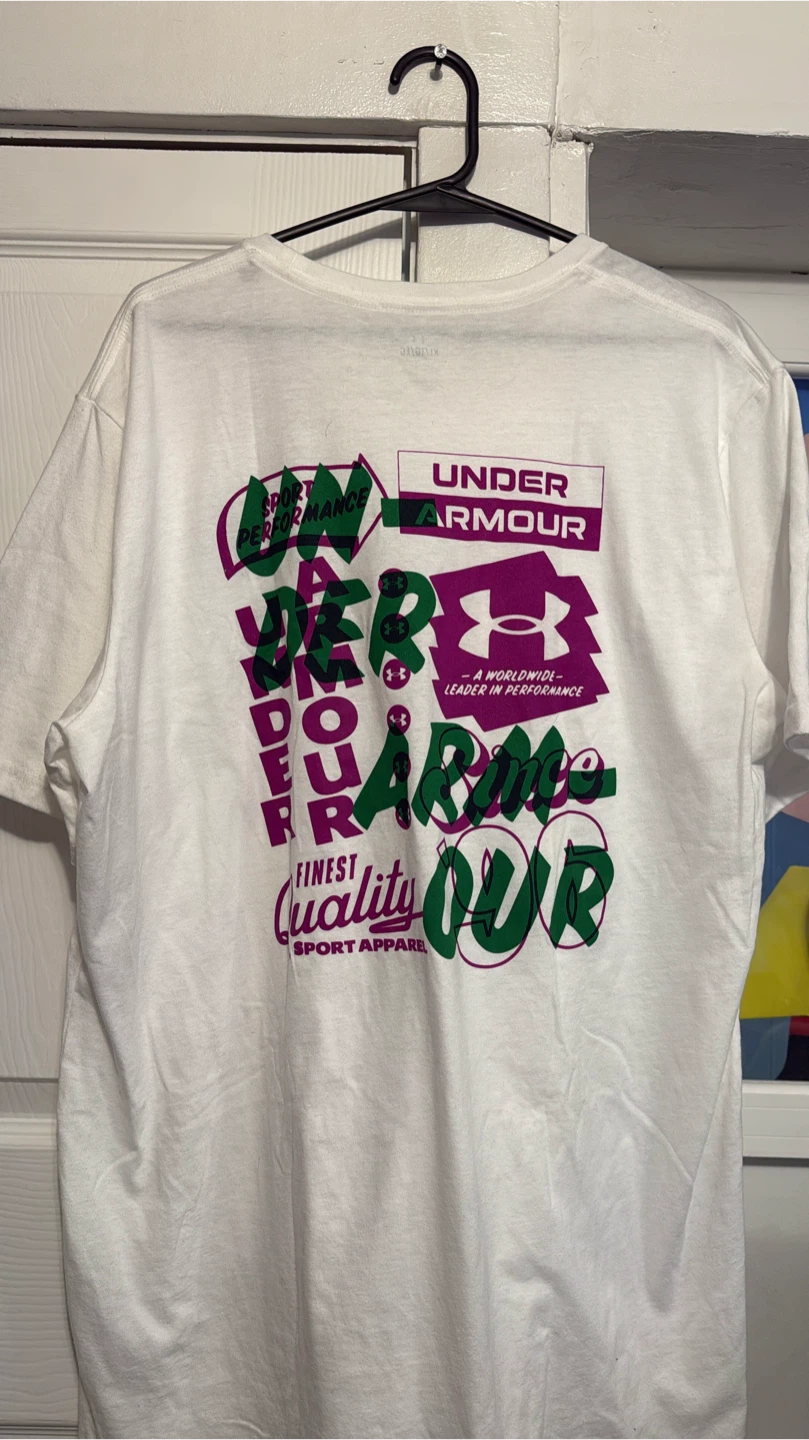 Under Armour Men's White Graphic T-Shirt XL - photo 2