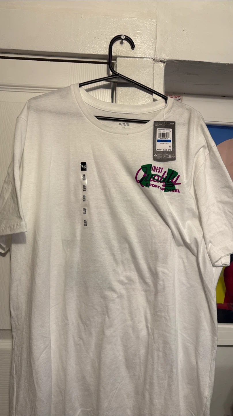Under Armour Men's White Graphic T-Shirt XL